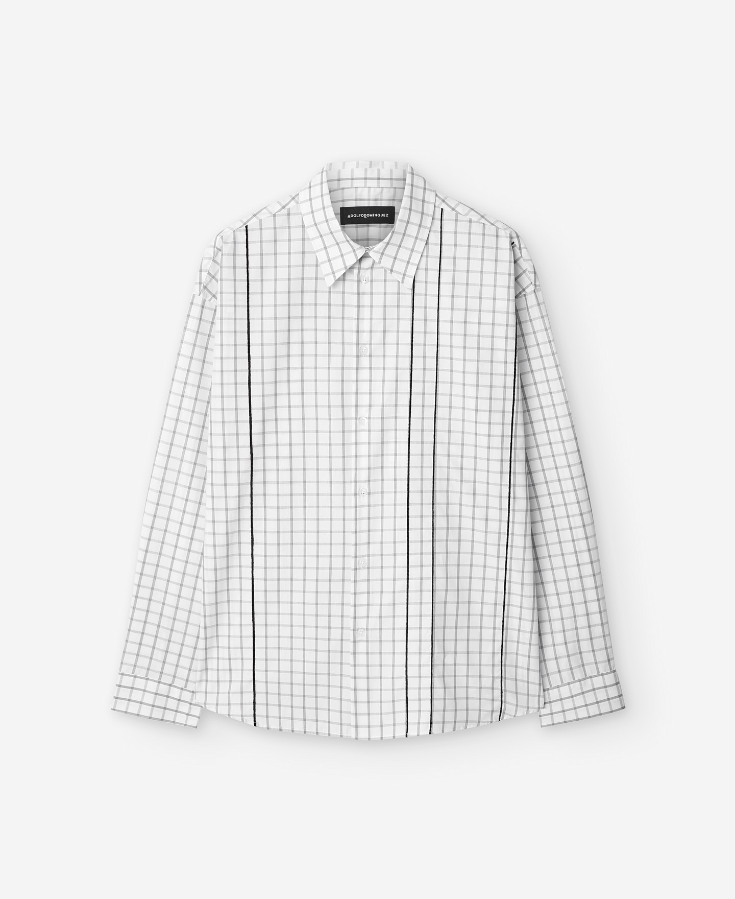 Camisa algodón oversize pespuntes hombre image number 4