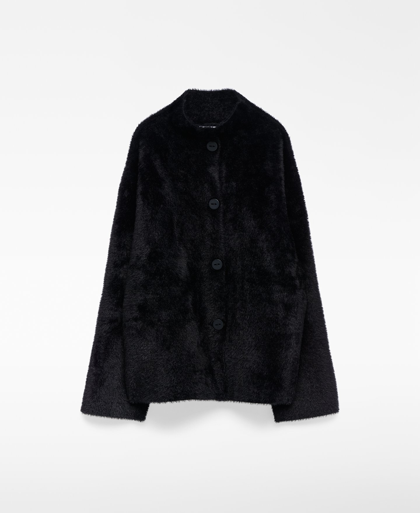 Chaqueta punto efecto pelo mujer image number 4