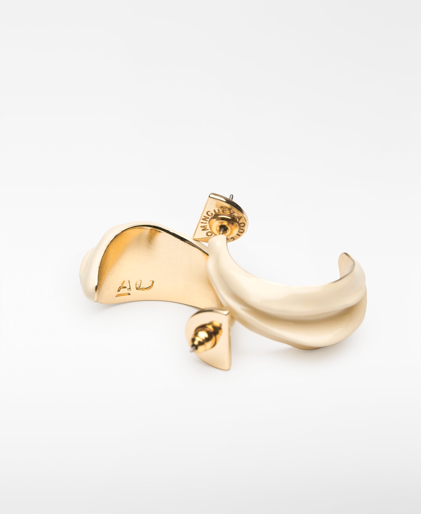 Lacquered embossed metal hoops image number 1