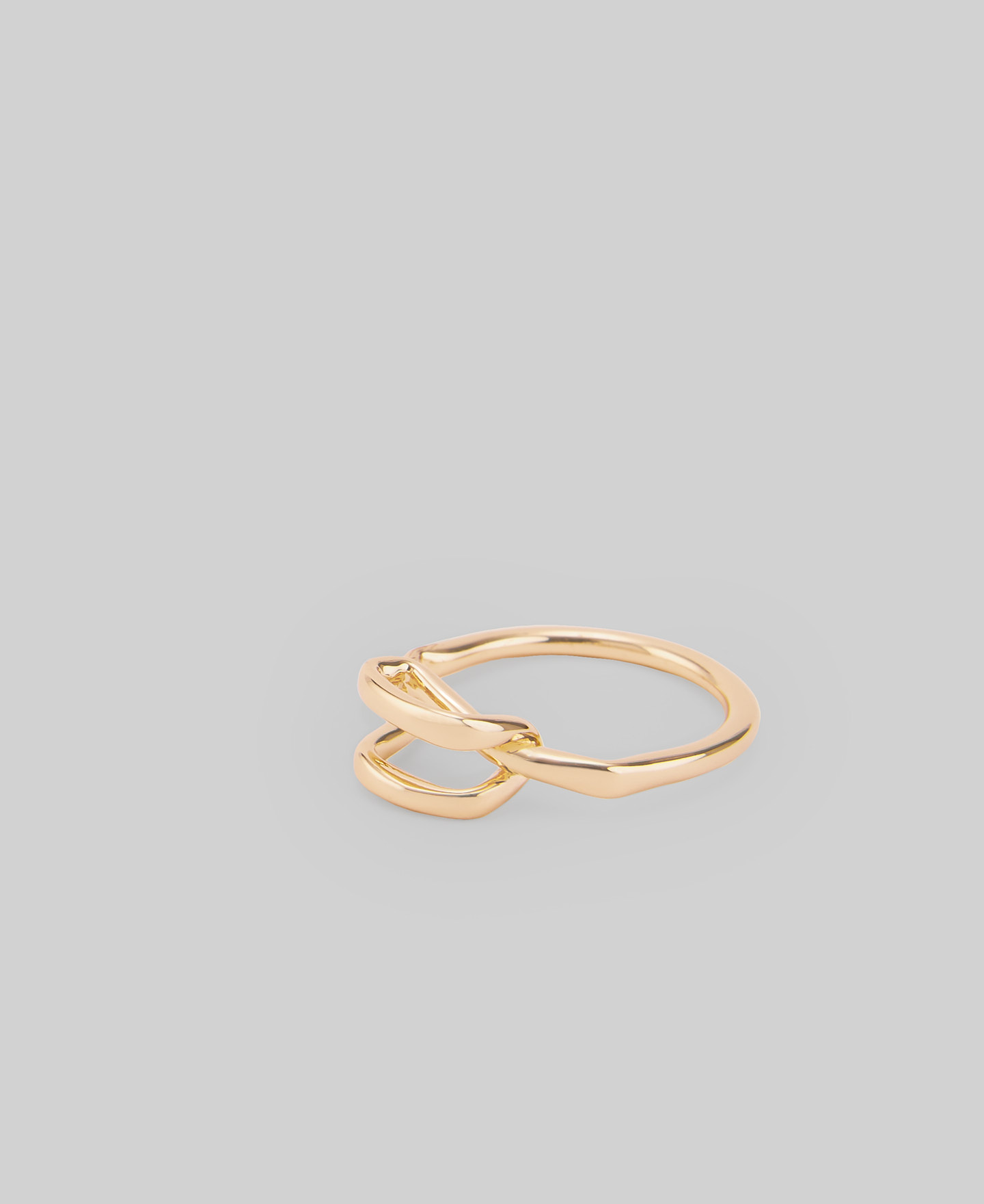 Anillo dorado nudo mujer image number 2