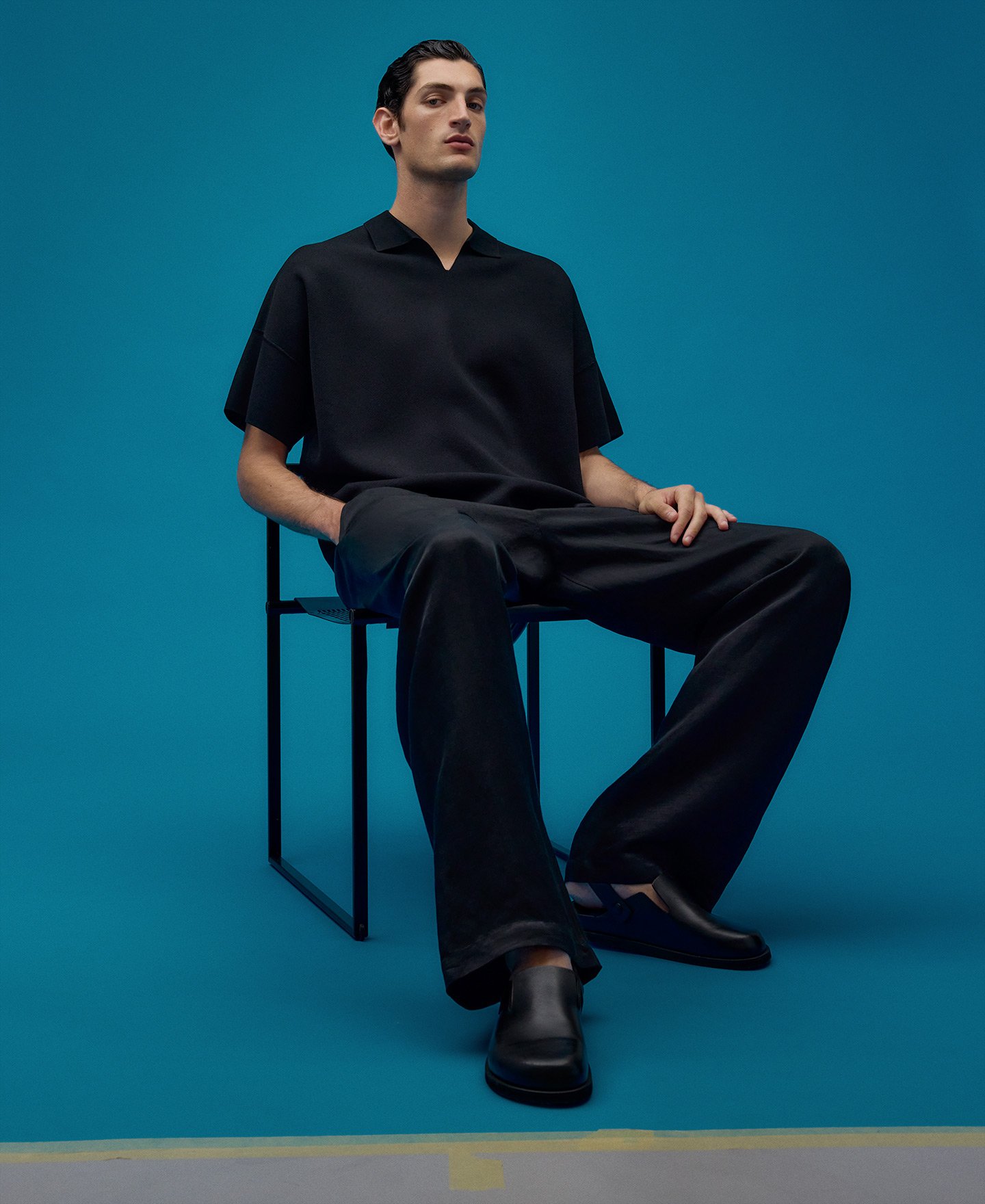 Polo oversize en maille homme image number 1