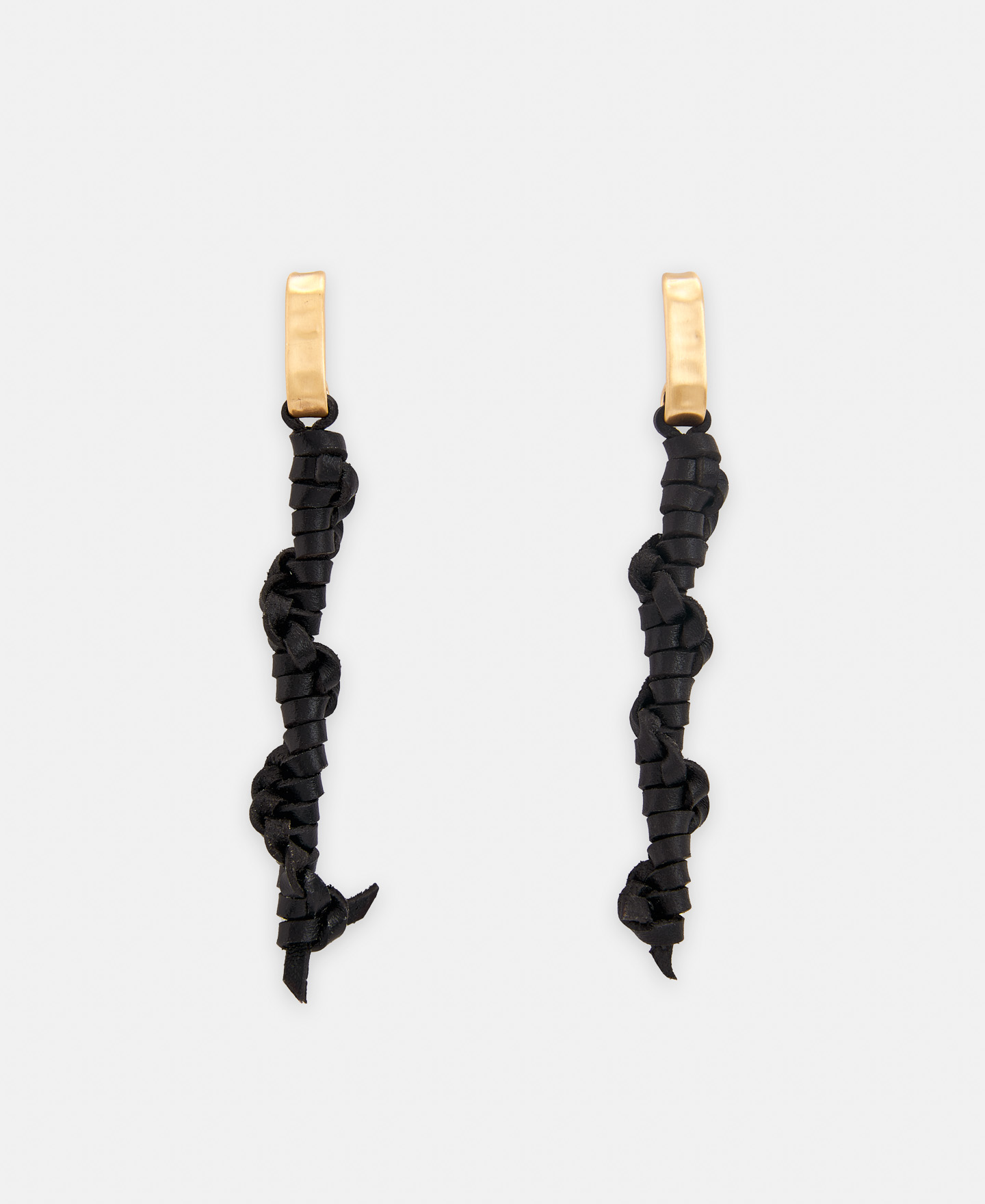 Braided leather earring image number 0