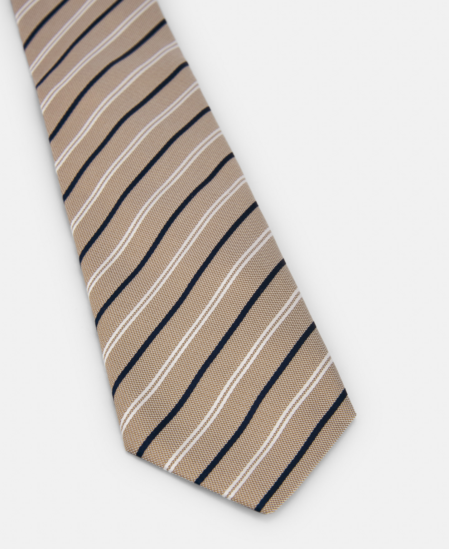 Striped cotton tie image number 1