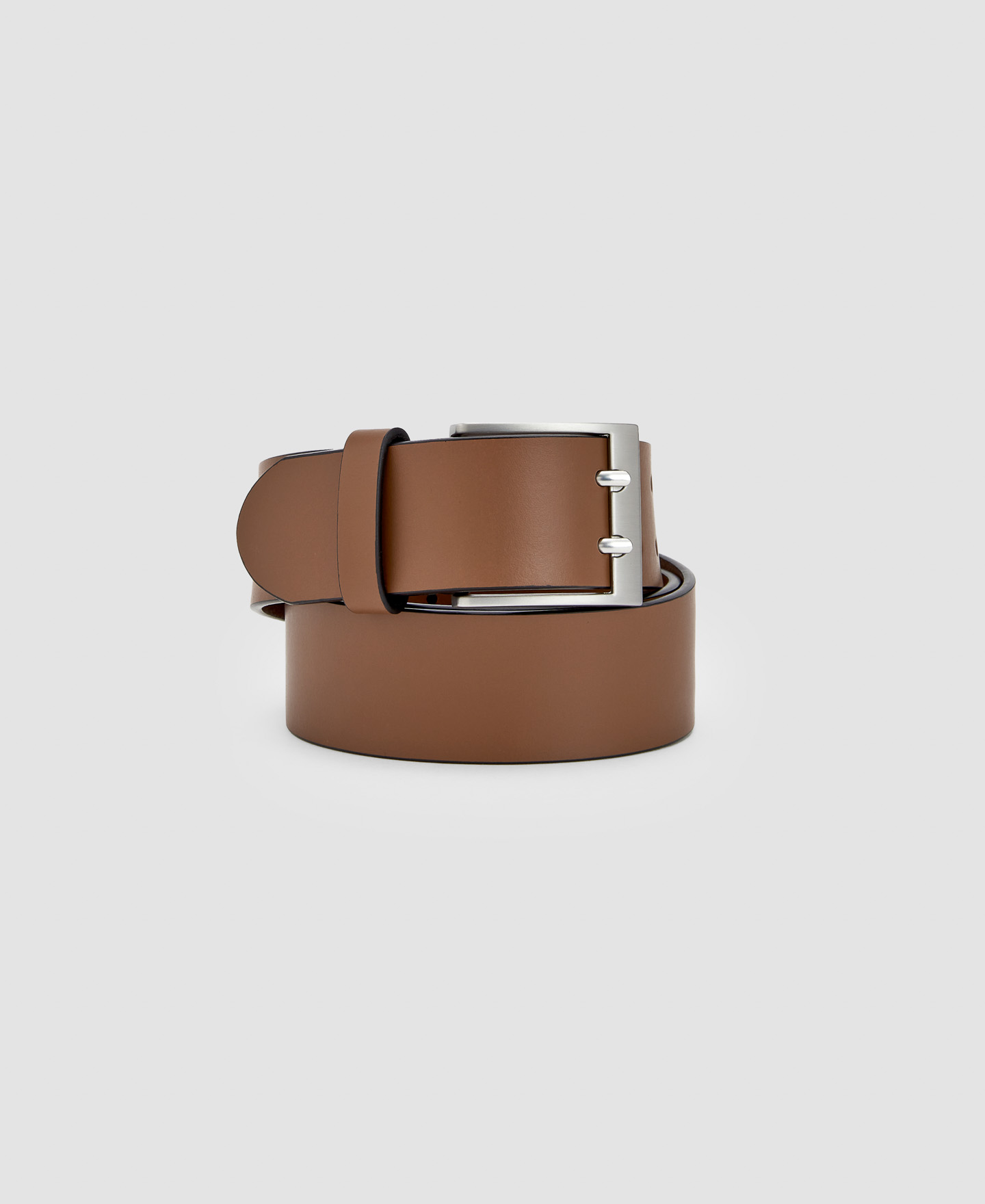 Leather belt double pin buckle image number 1