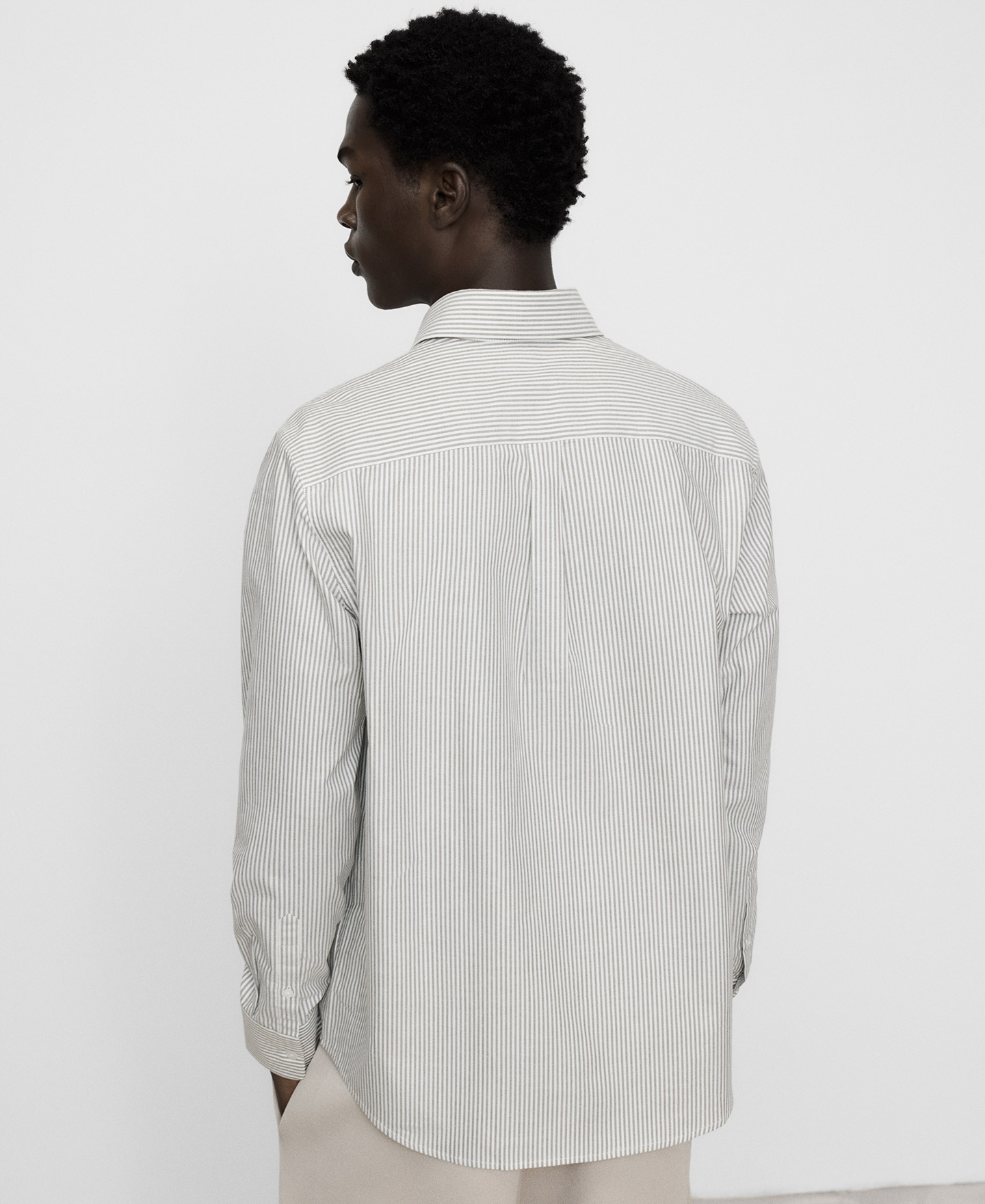 Cotton regular fit striped shirt image number 2