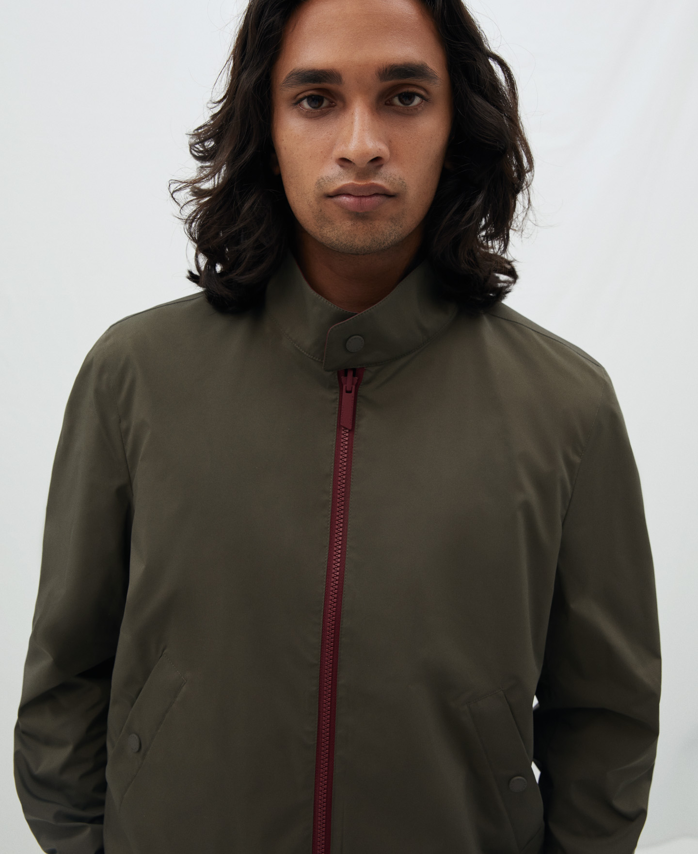 Mandarin collar reversible Harrington image number 5