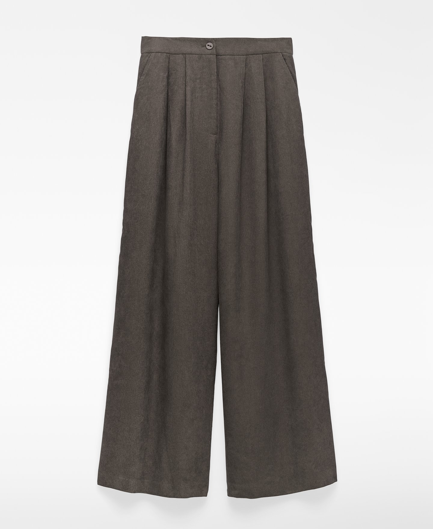 Pantalón pana pierna ancha mujer image number 0