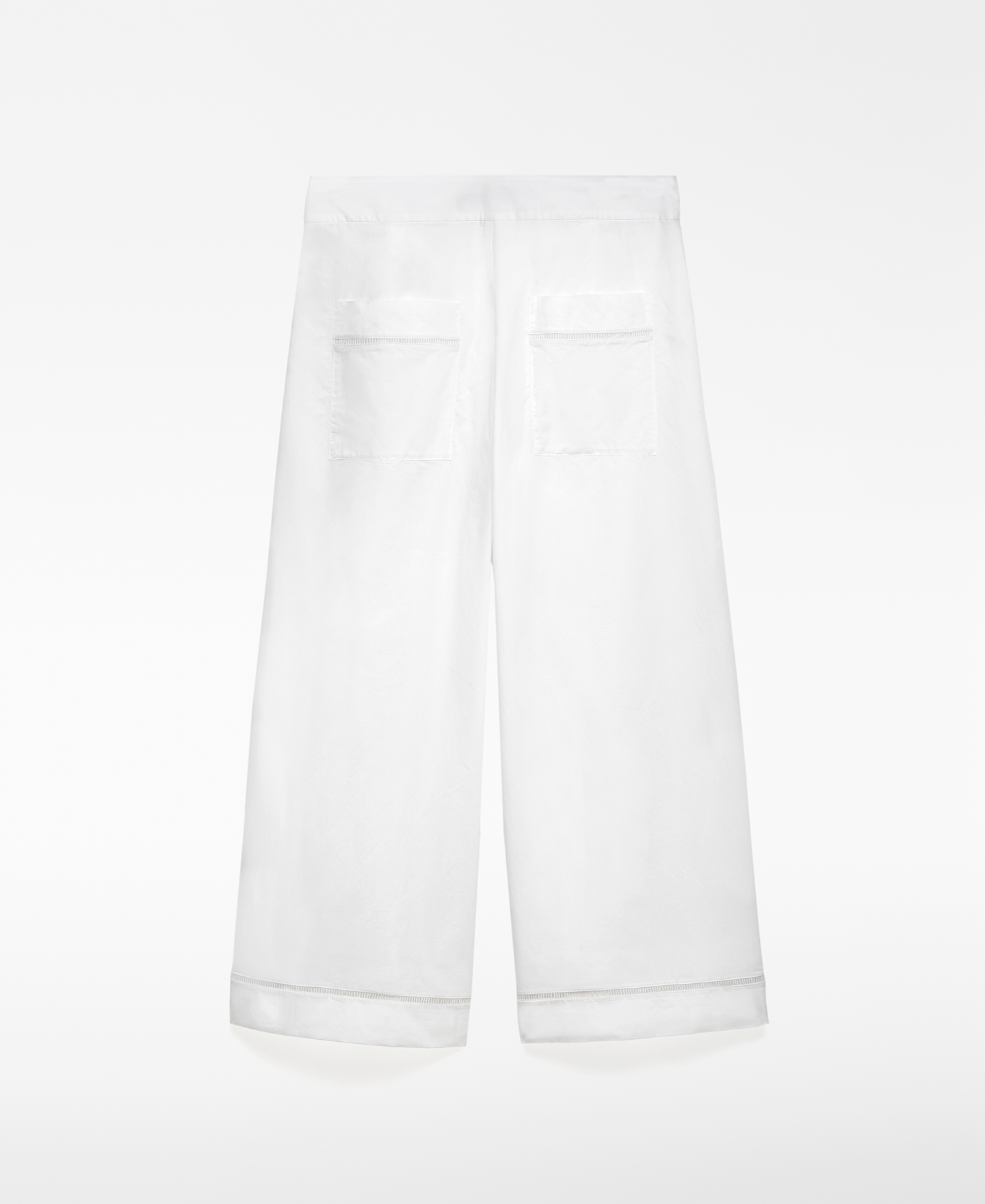 Cotton straight trousers woman image number 5
