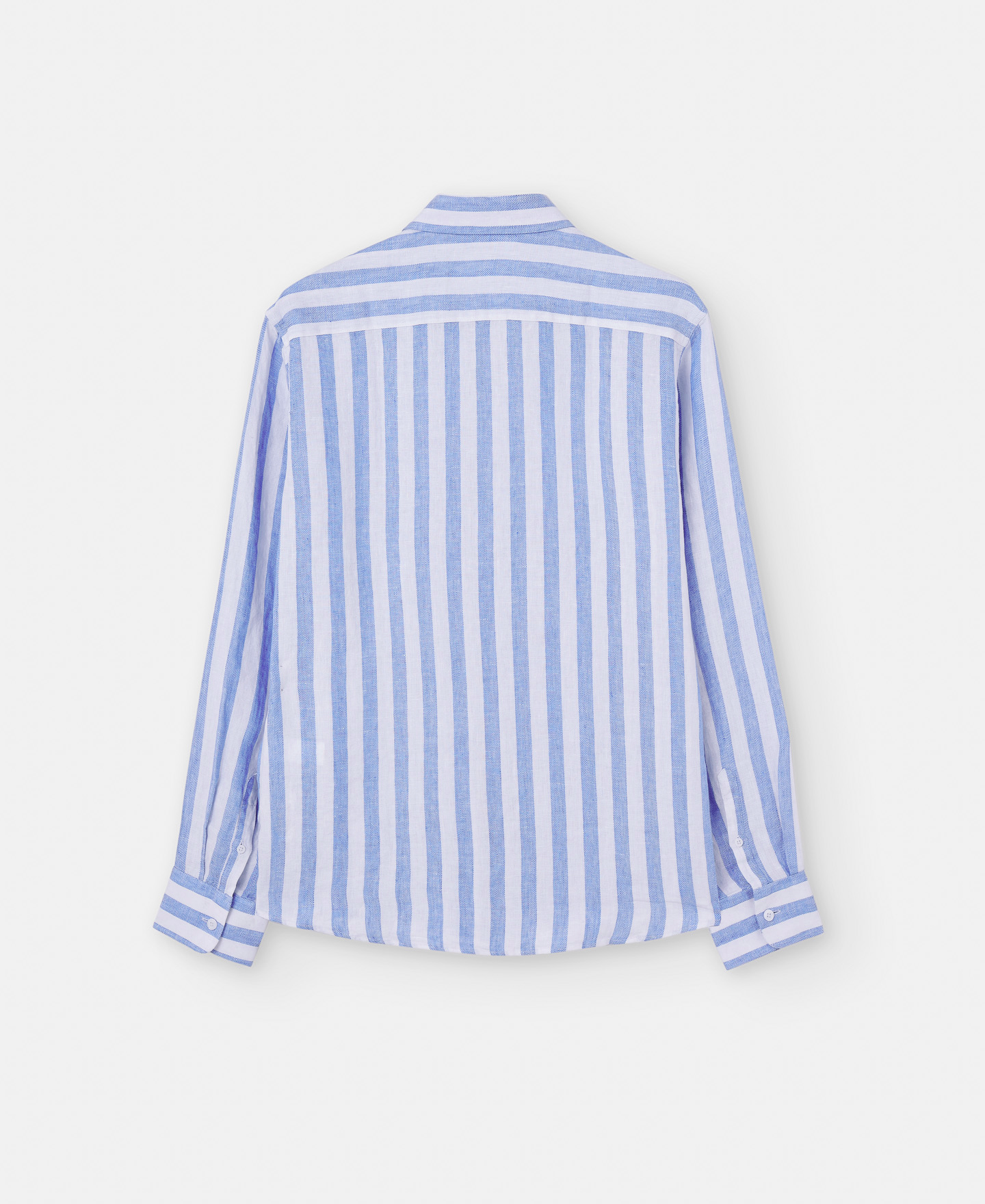Linen striped shirt with lapel collar image number 5