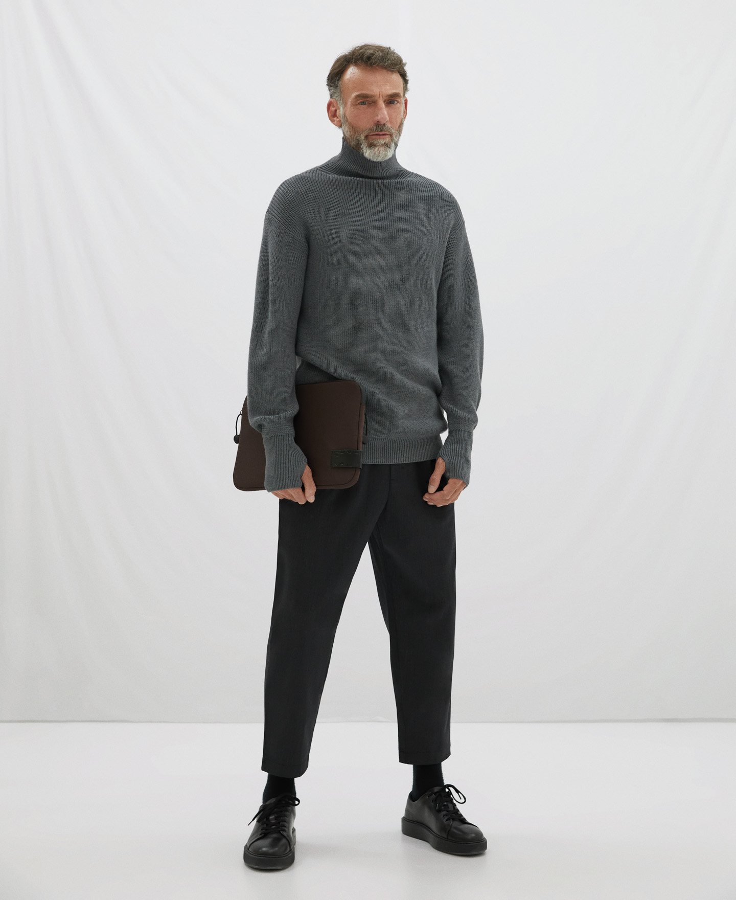 English knit turtleneck sweater image number 1