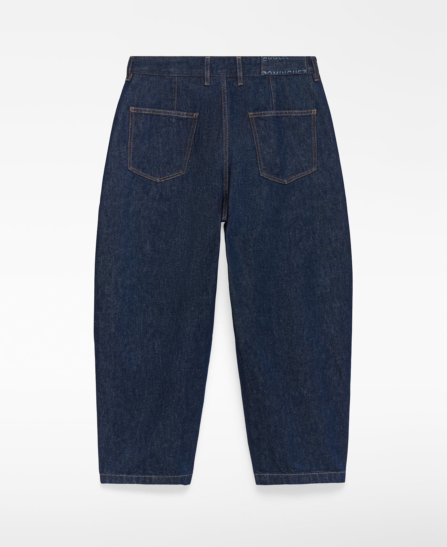 Cotton denim barrel fit trousers image number 5