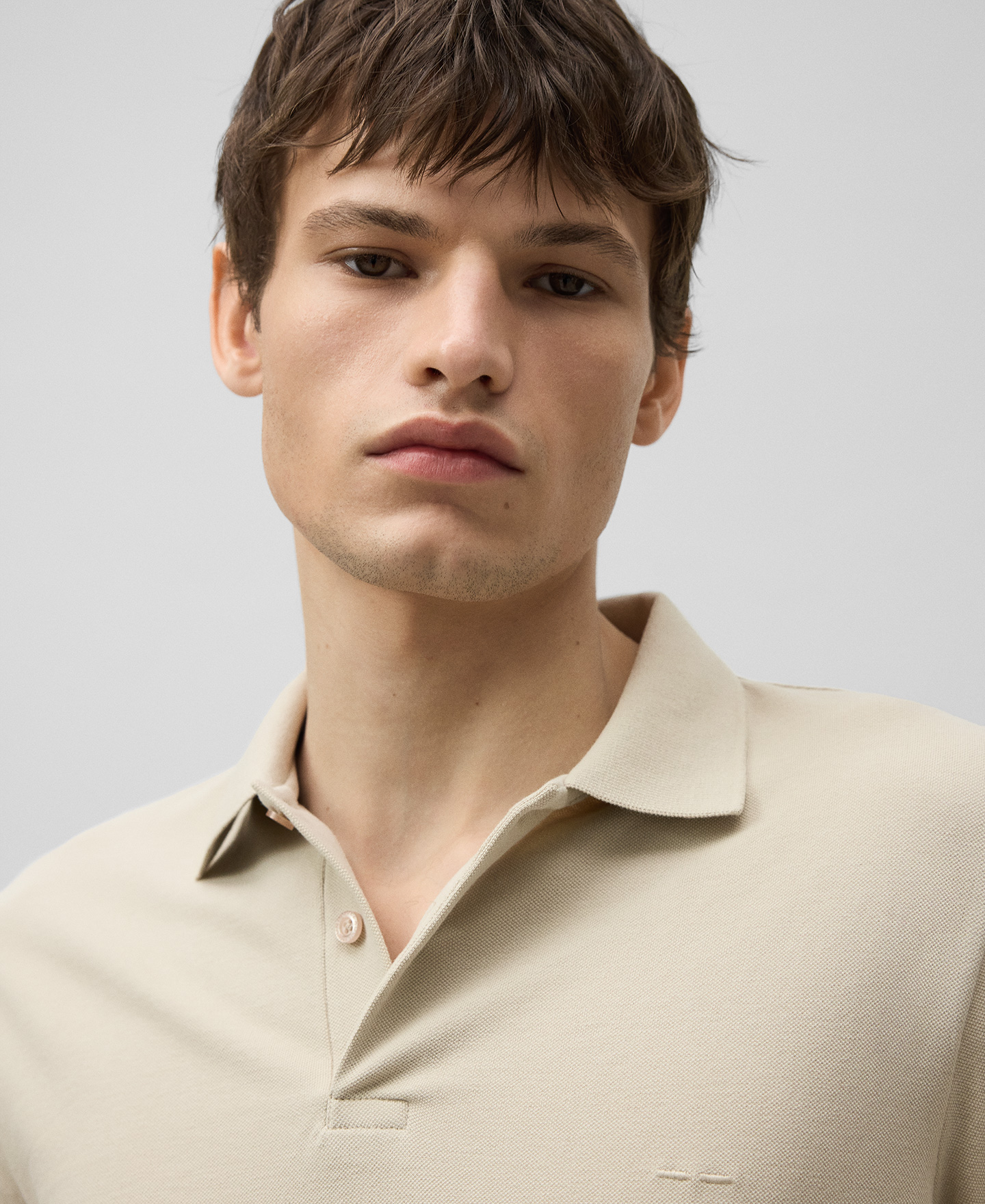 Organic cotton polo shirt man image number 3