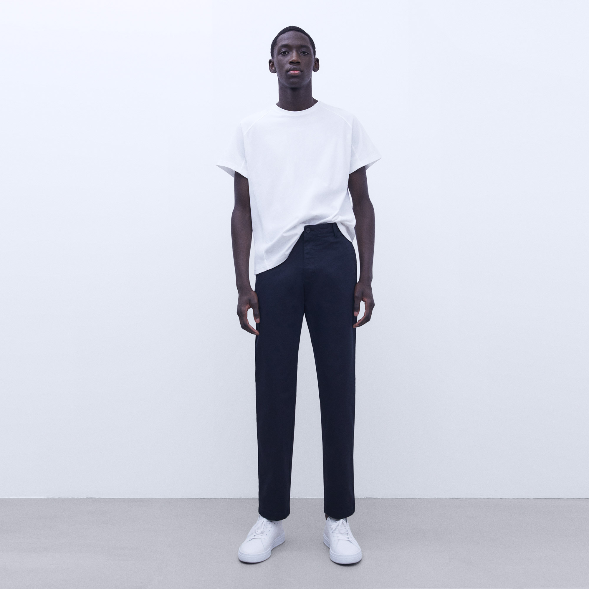 Cotton twill chino trousers image number 1