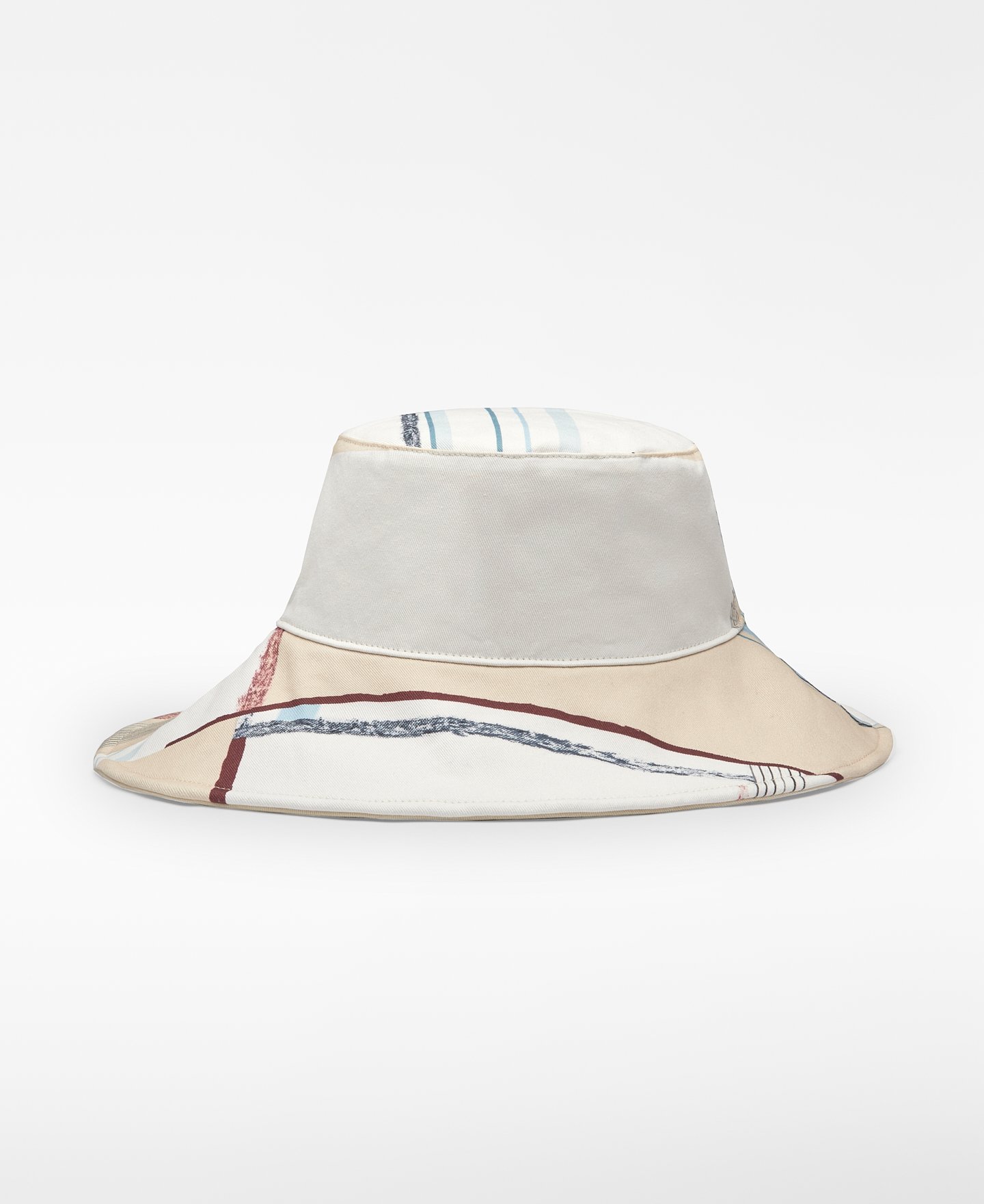 Sombrero bucket estampado algodón mujer image number 0
