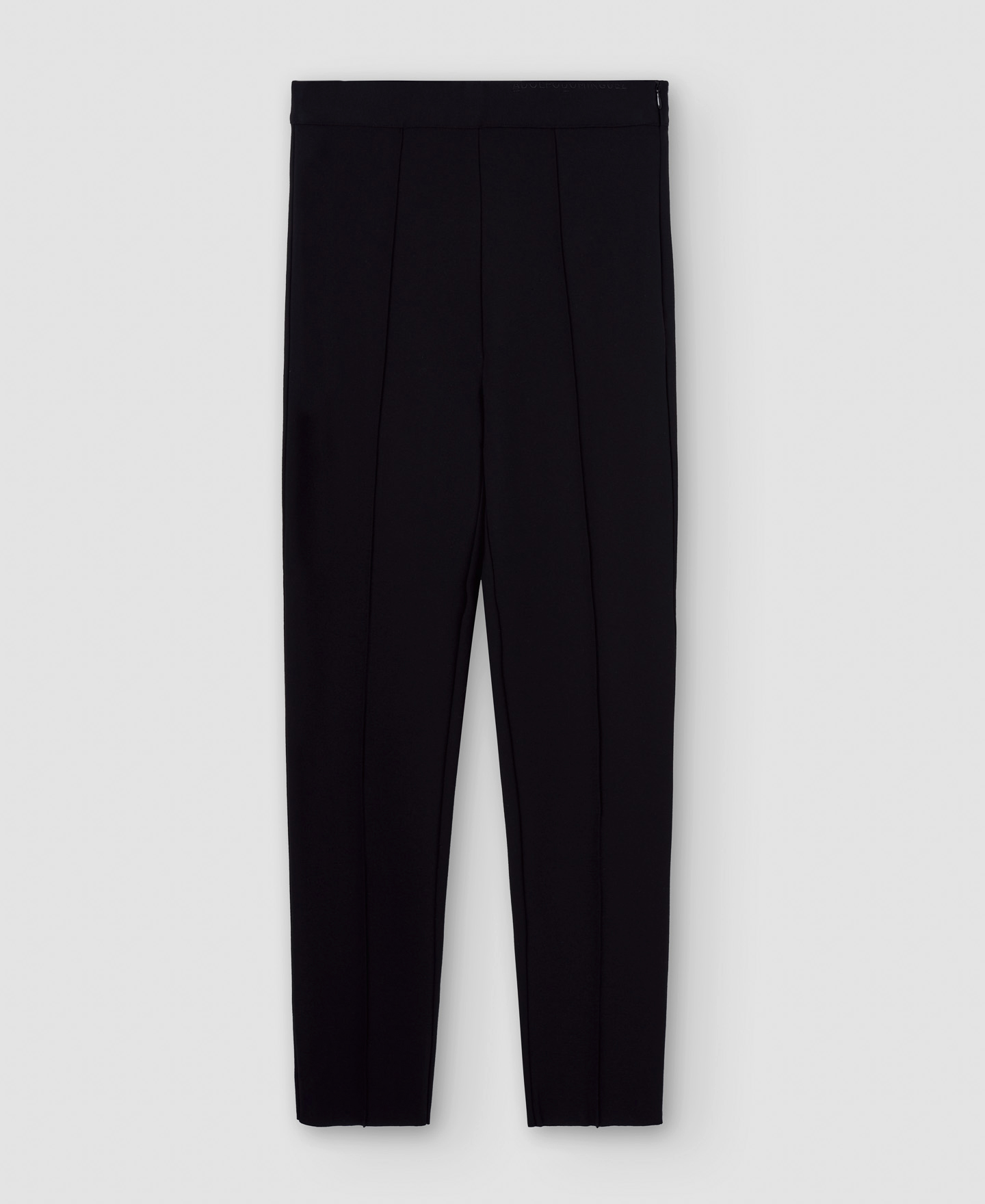 Viscose blunt knitted skinny trousers image number 4