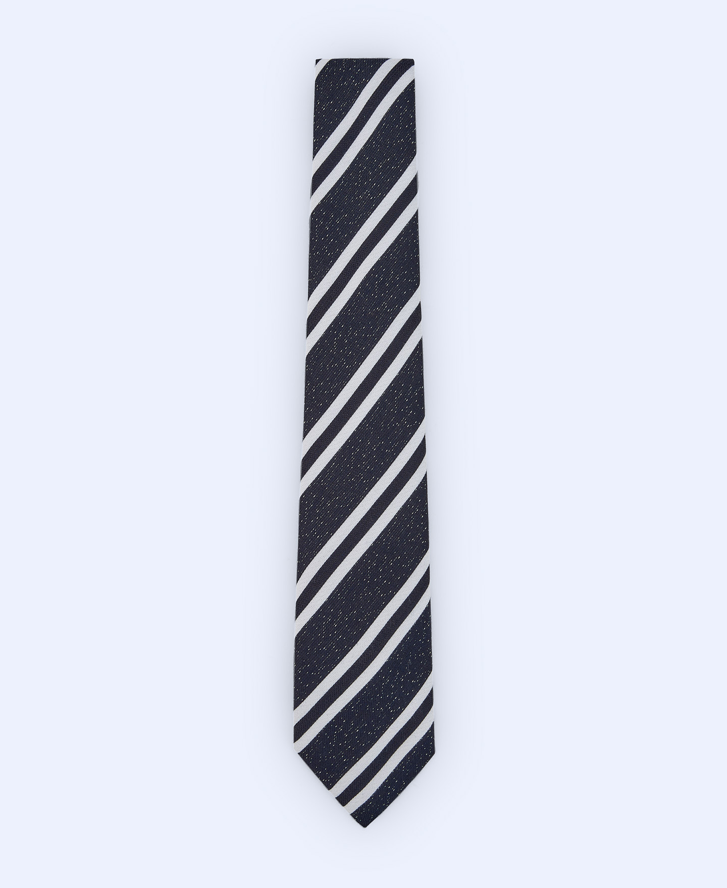 Cotton and silk striped tie image number 0