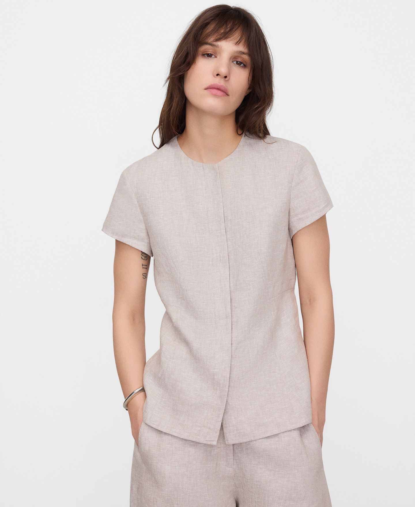 Top pinzas lino europeo image number 0