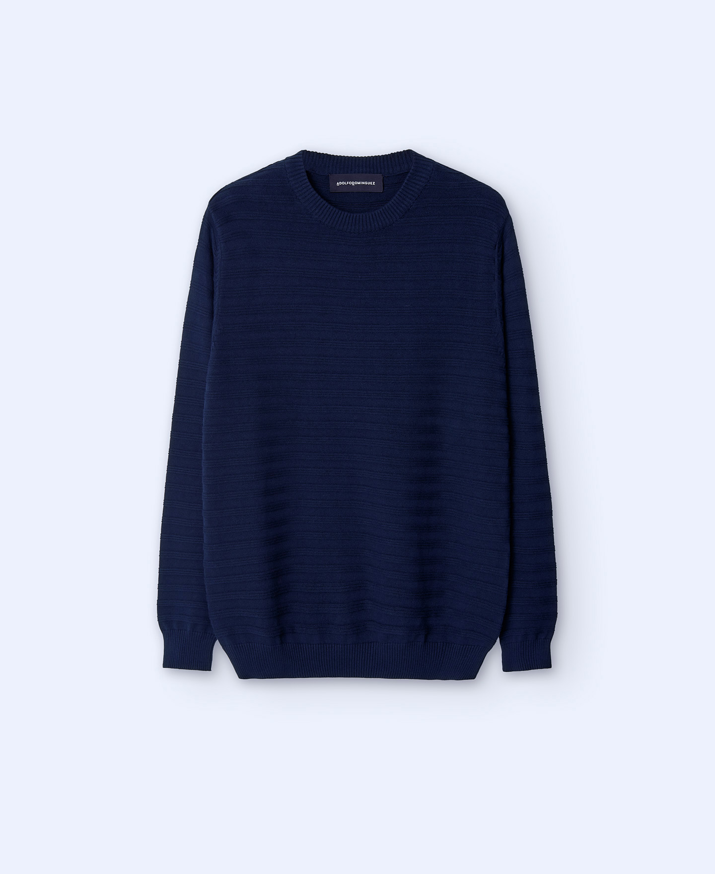 Striped structure crew neck sweater image number 4