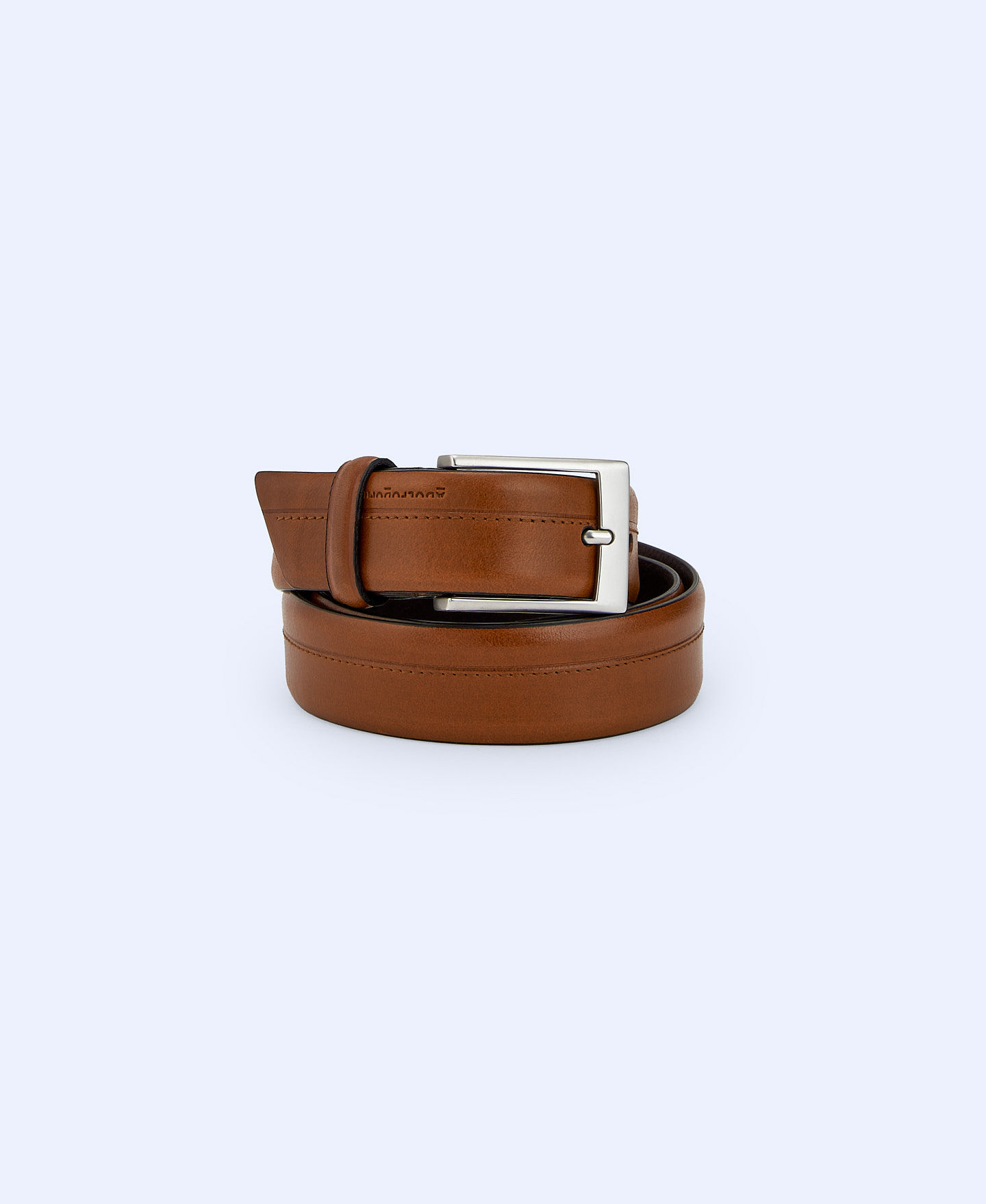 Bevelled leather belt image number 1