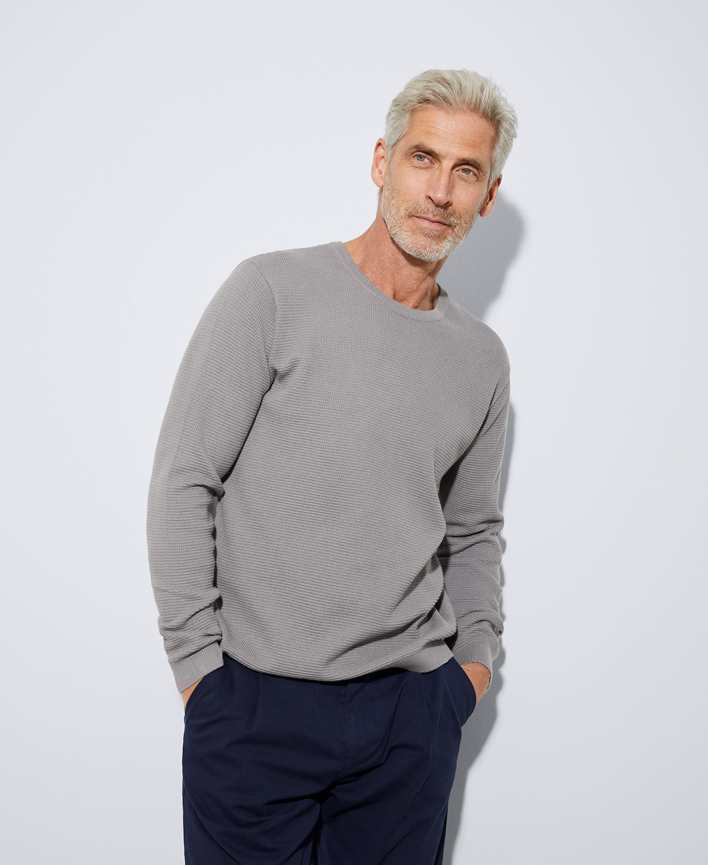 Responsible cotton crew neck sweater image number 0