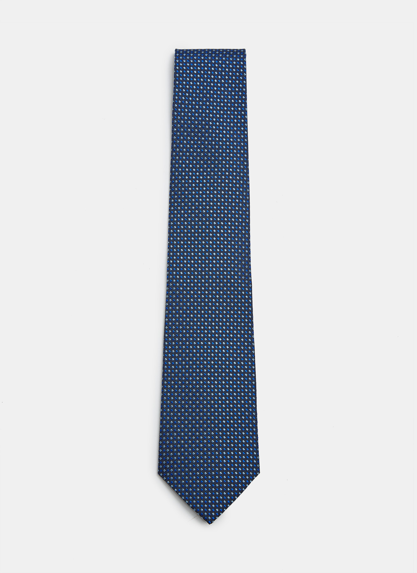 Bicolour textured silk tie image number 0