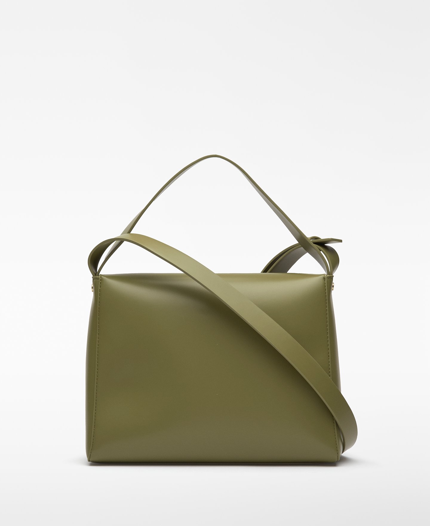 Leather-Non-Leather flap crossbody woman image number 1