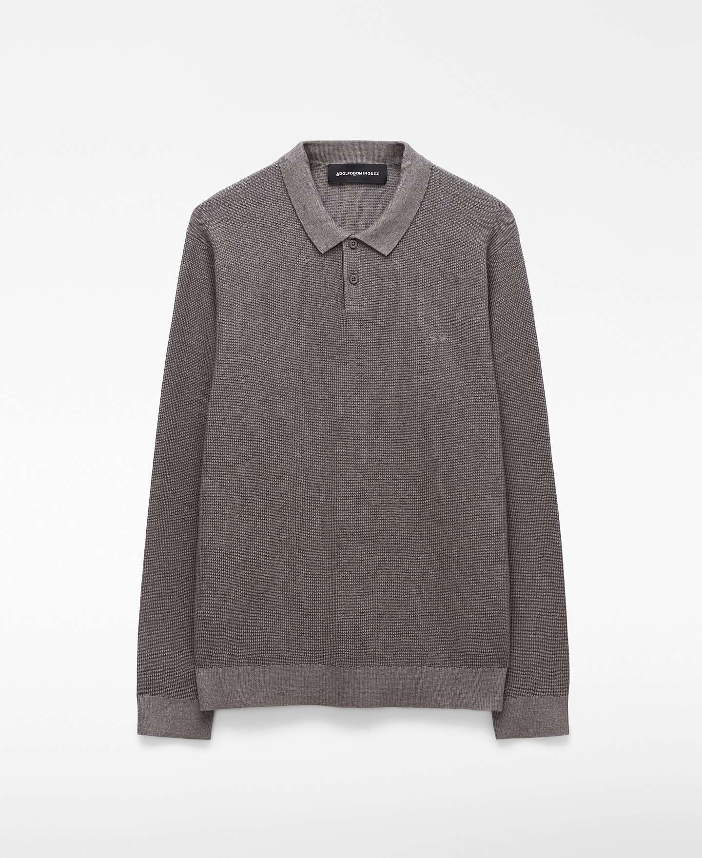 Polo manga larga punto estructura image number 4