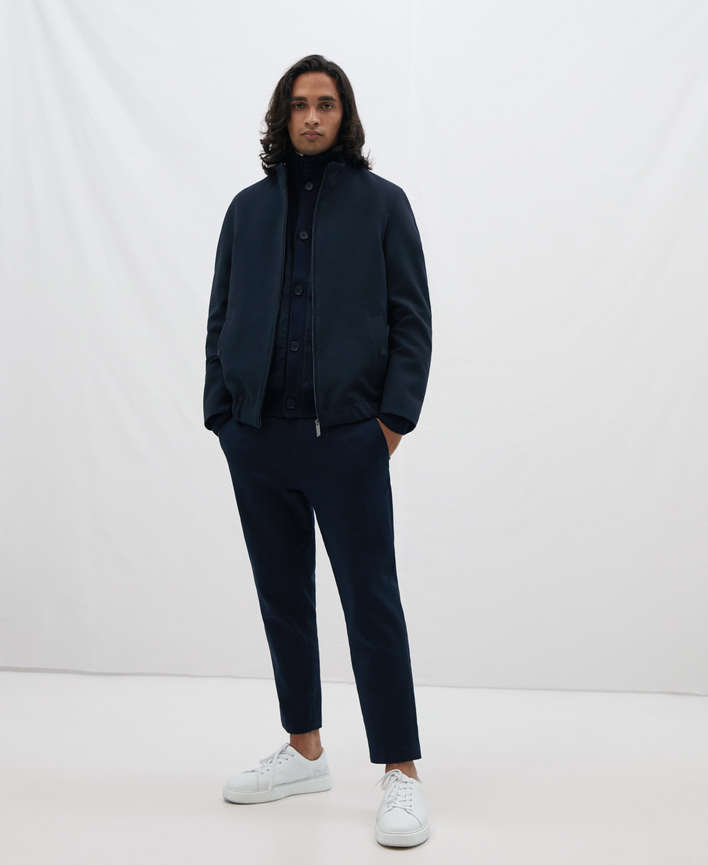 Turtleneck cardigan image number 1