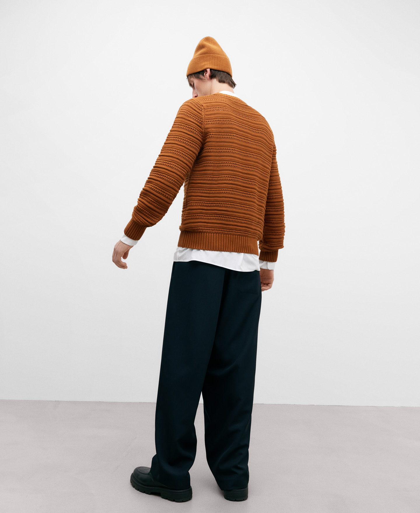 Jersey algodón para hombre color ámbar image number 2