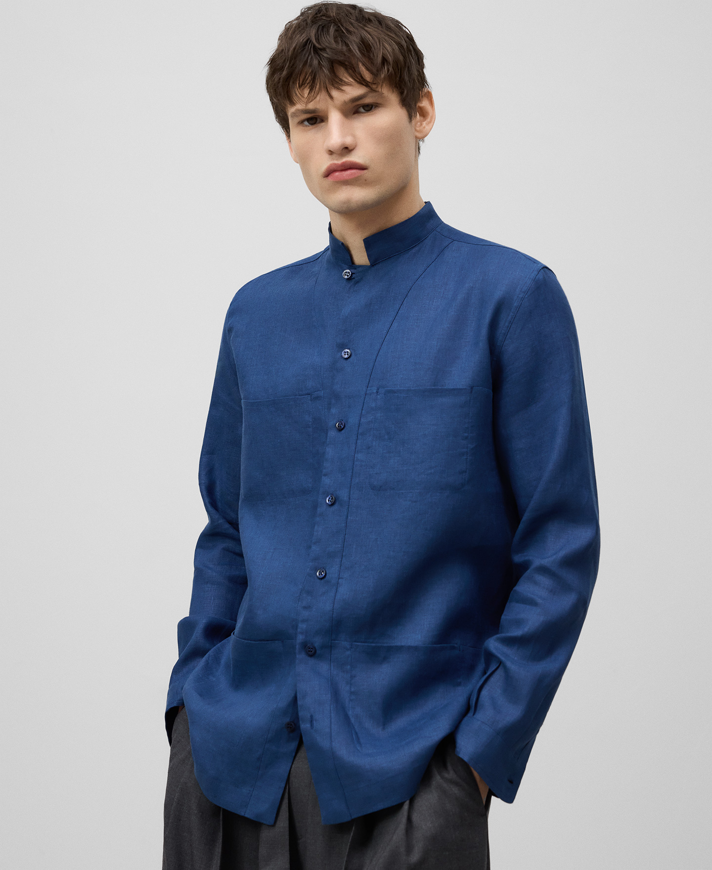 Camisa guayabera lino europeo hombre image number 0