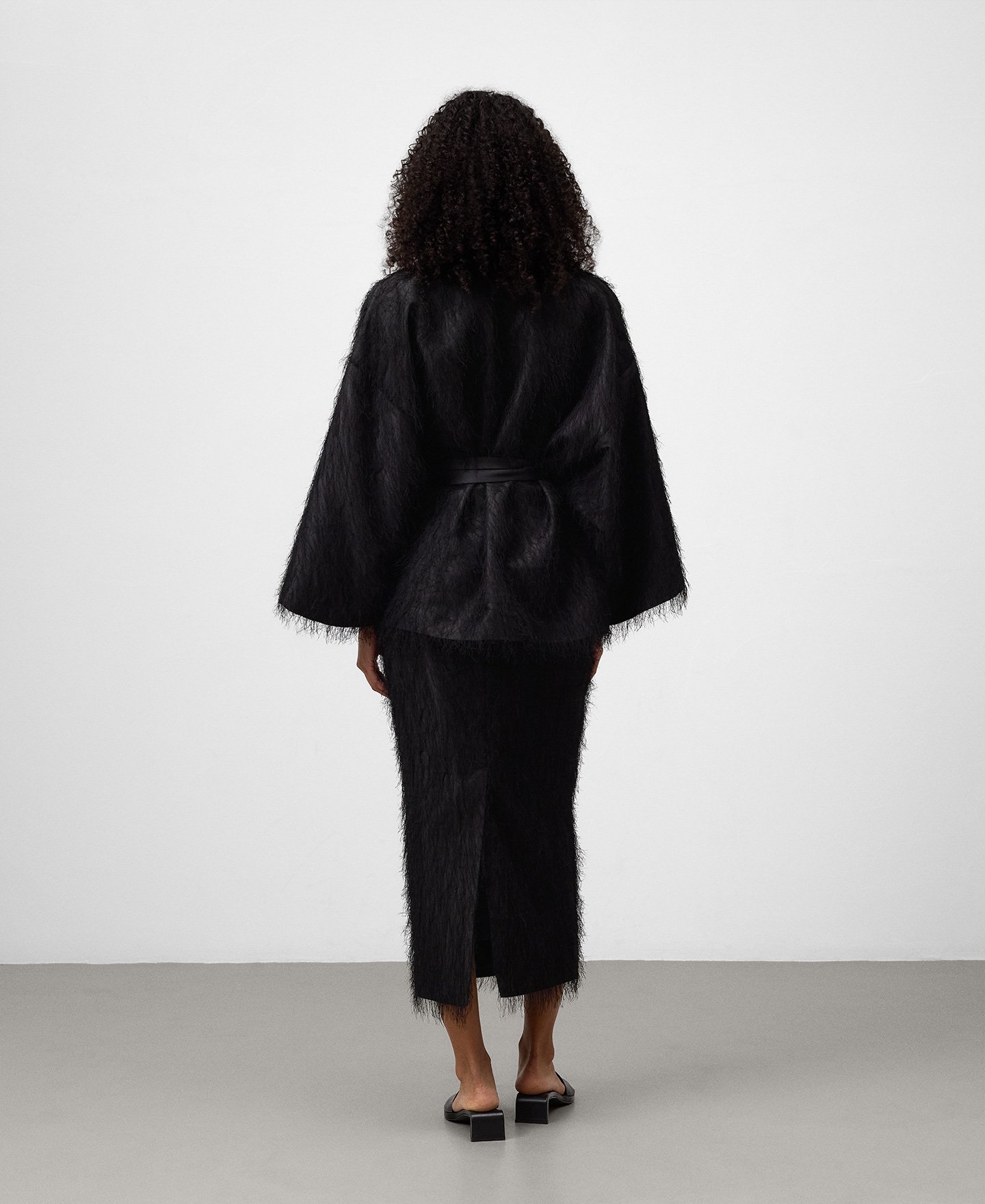 Veste kimono à franges pour femme image number 2