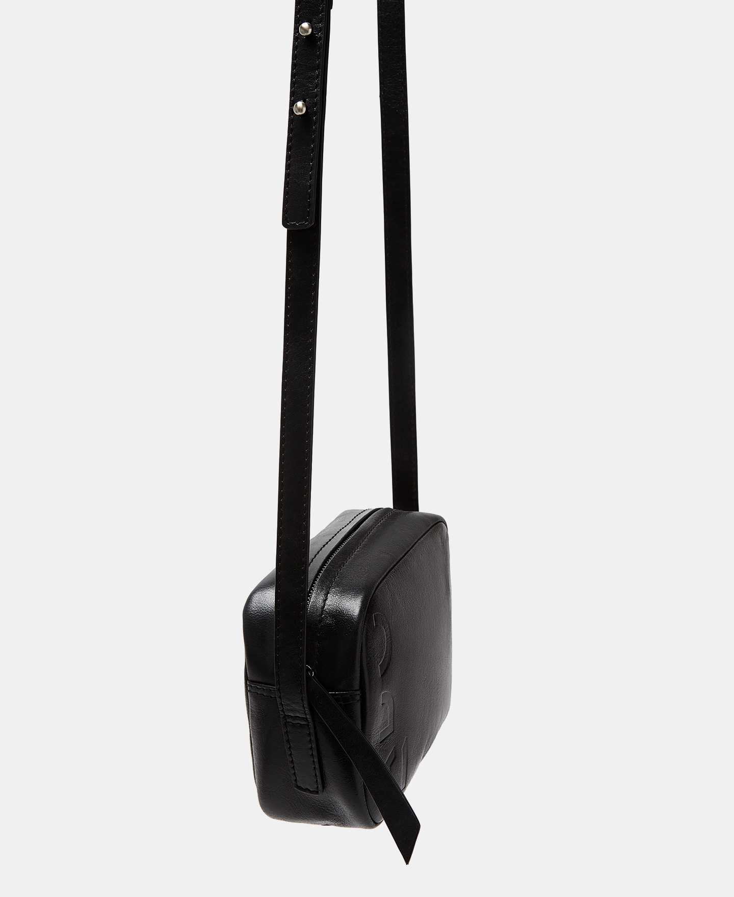 Crackled glossy leather crossbody bag image number 2