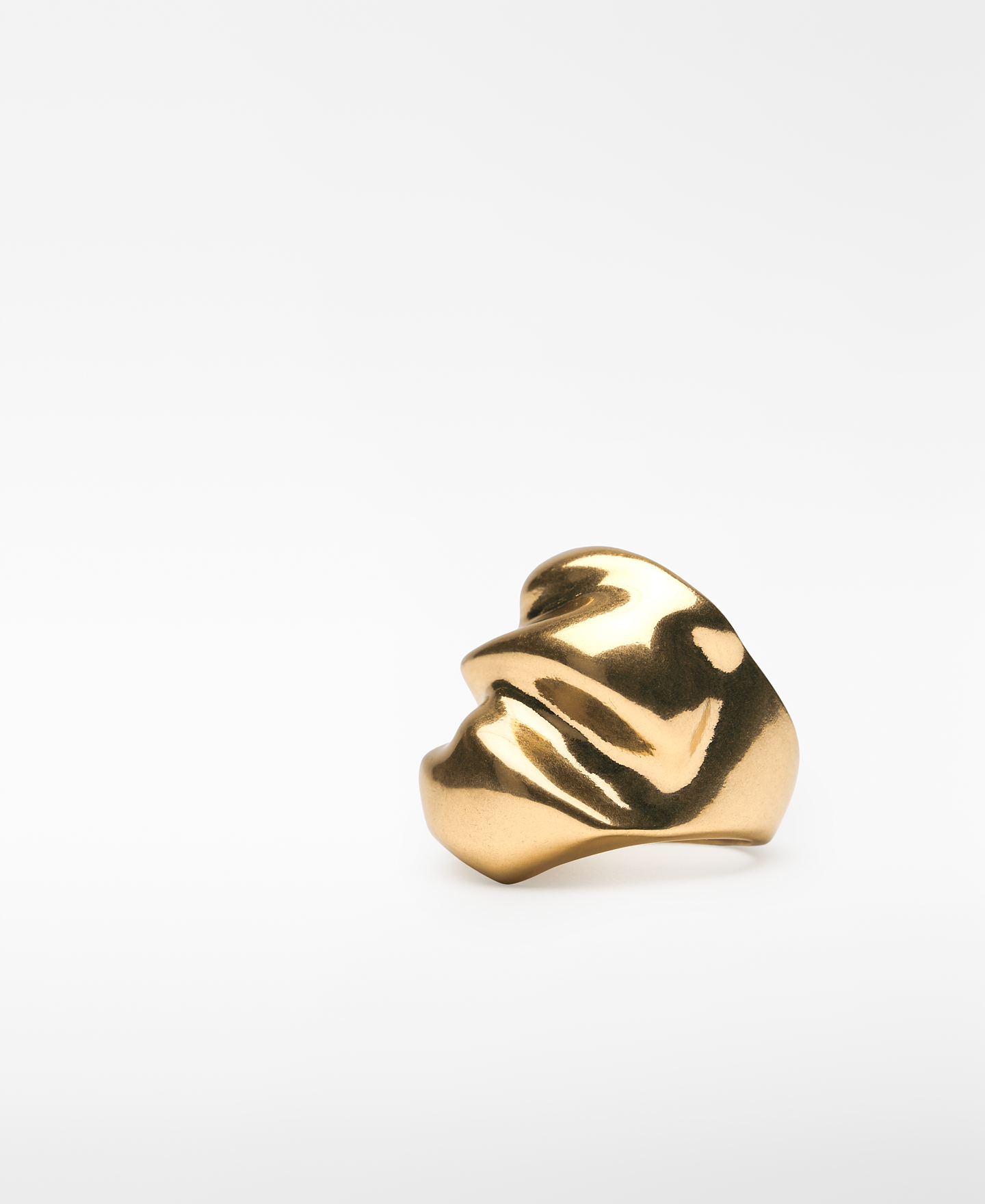 Organic-shaped metal ring image number 2