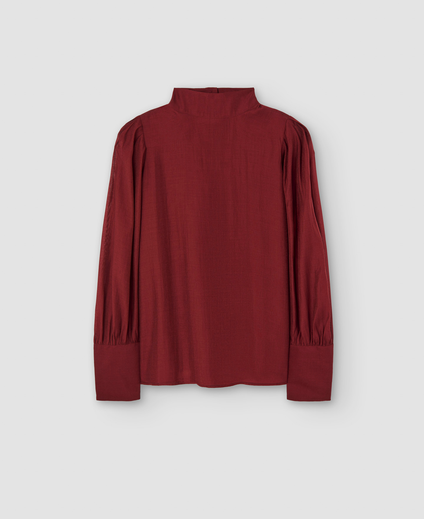 Mandarin collar lyocell shirt image number 4