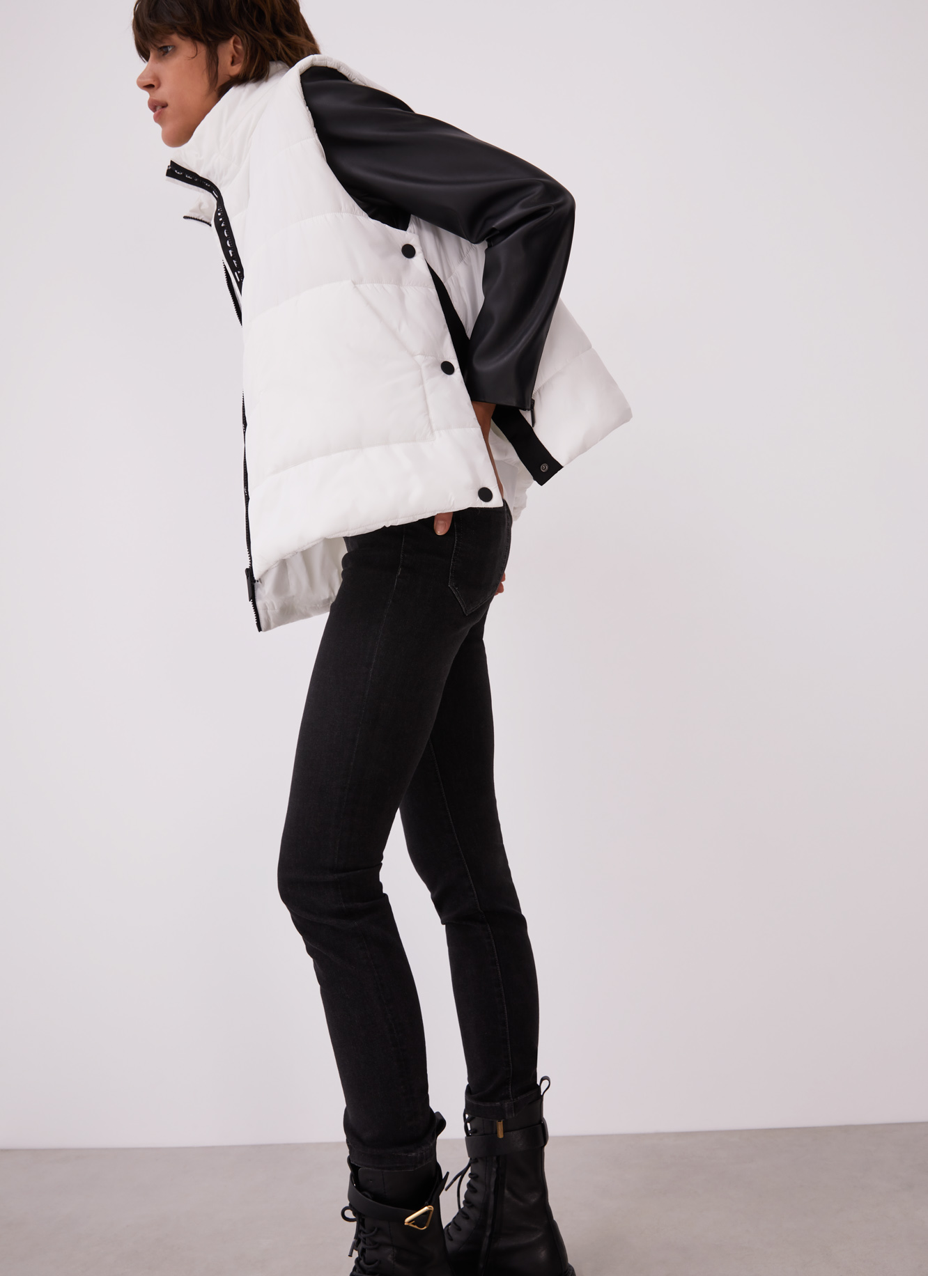 Padded waistcoat with hidden hood image number 2