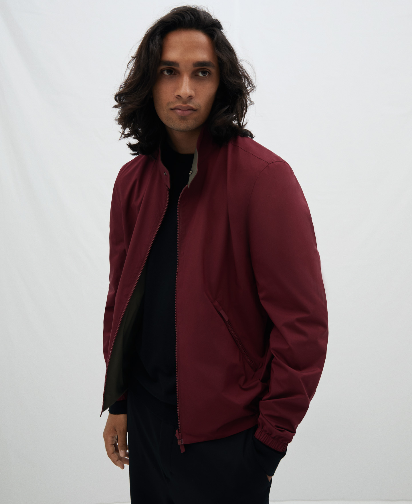Mandarin collar reversible Harrington image number 0