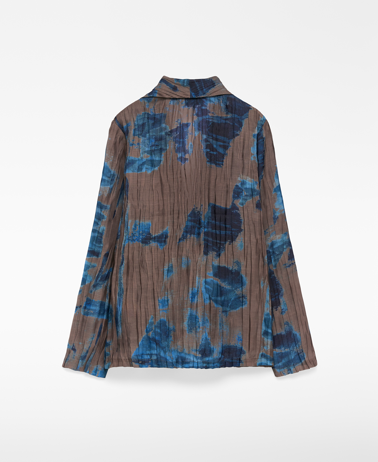 Blazer crinkle estampada mujer image number 5