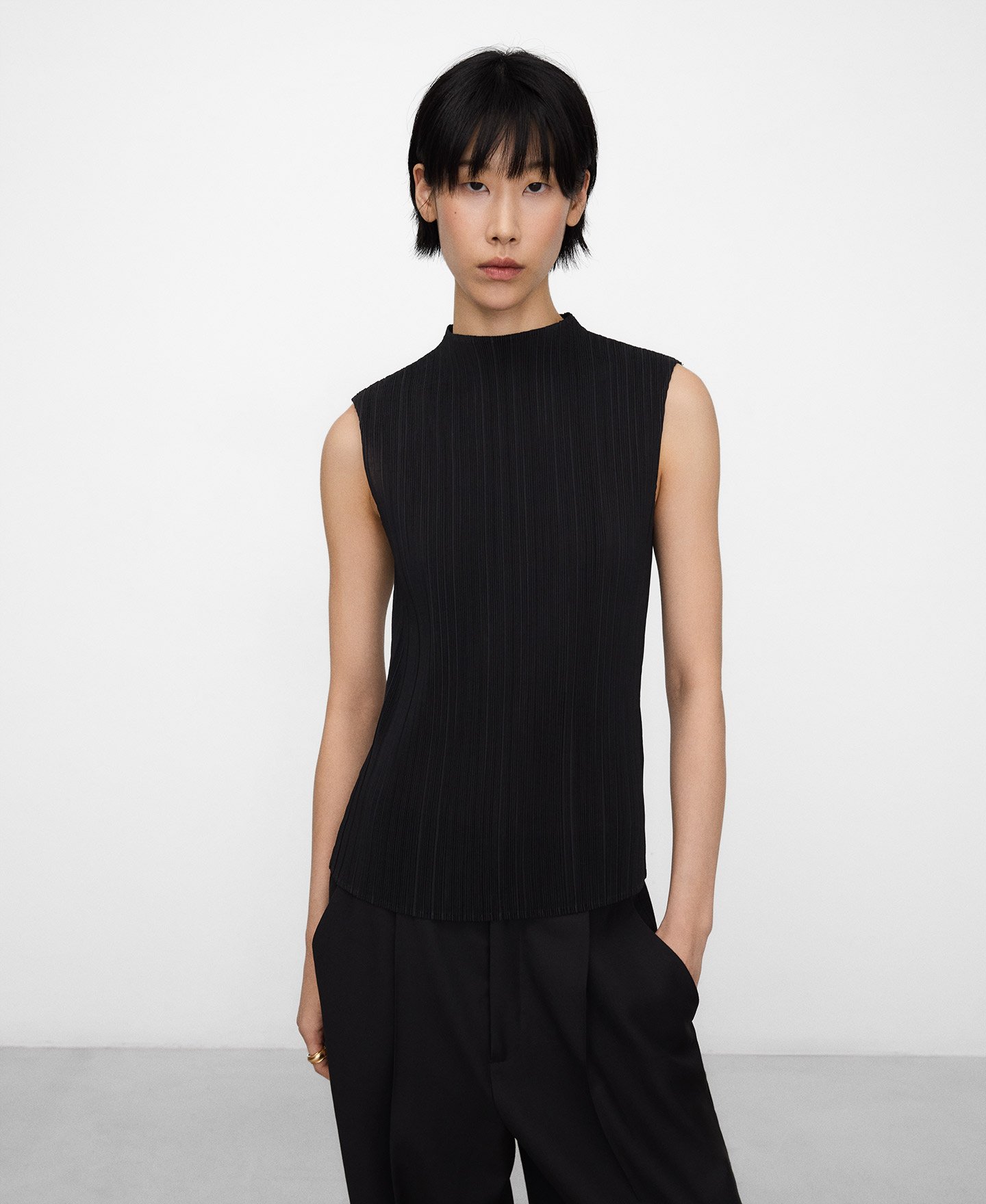 Top crinkle cuello perkins image number 0