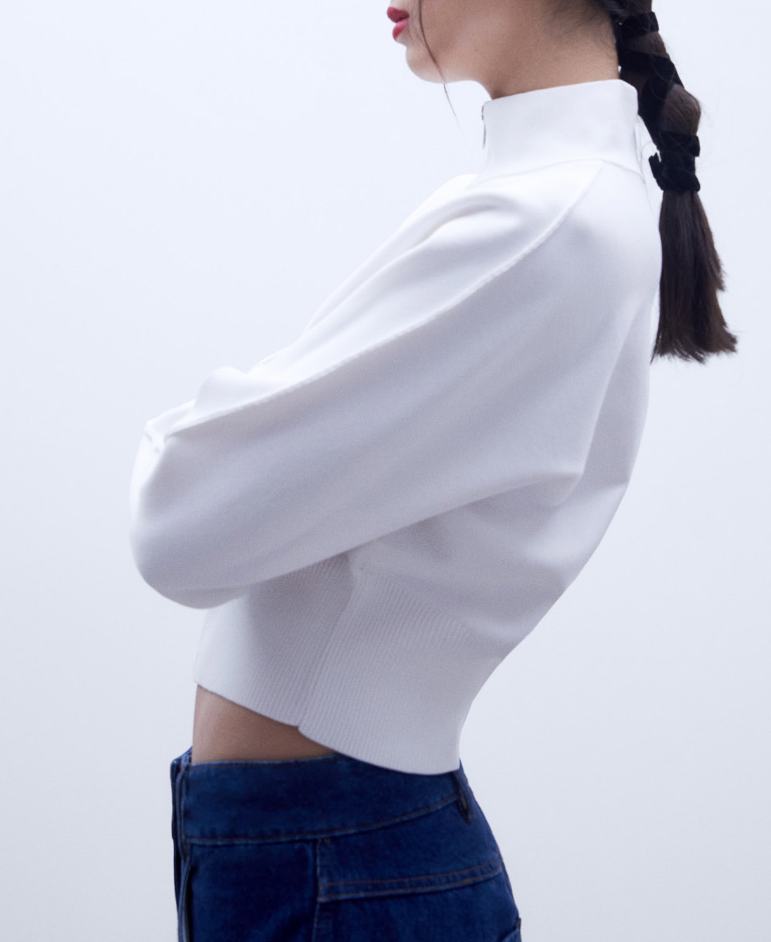 High neckline bomber image number 3