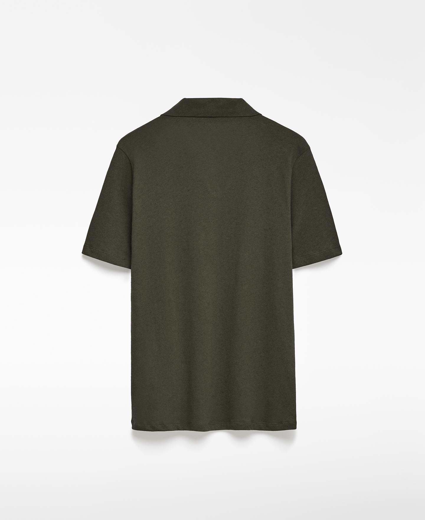 Polo cuello pico con lino europeo hombre image number 1