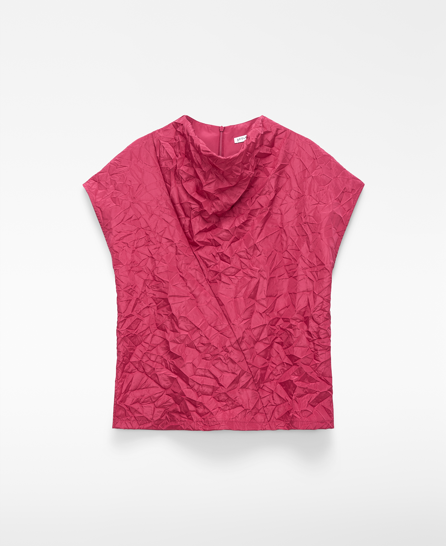 Wrinkled-effect satin top image number 4