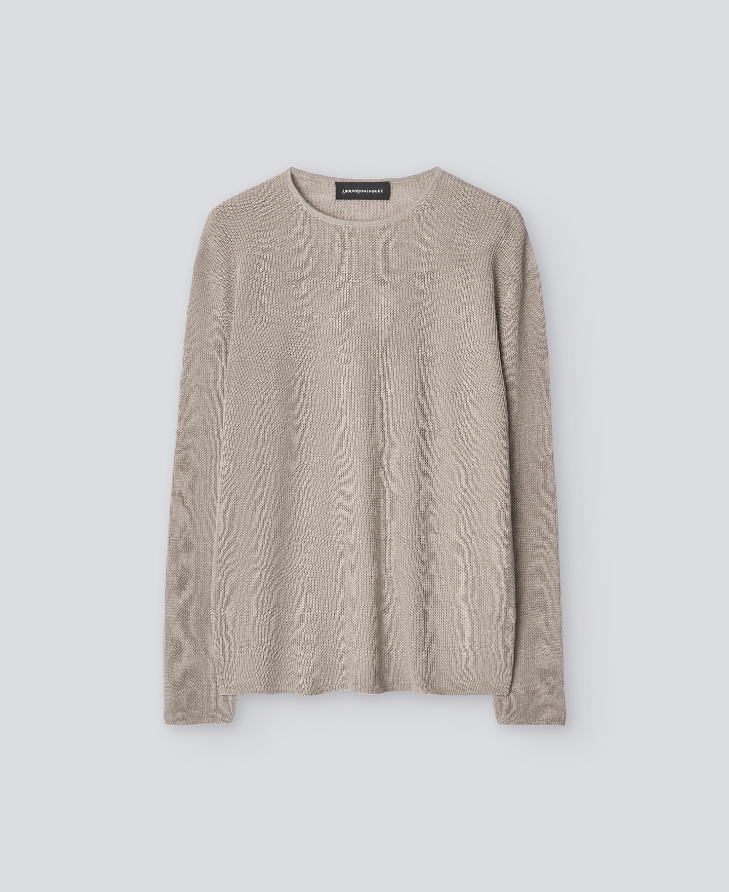 Natural linen sweater for man image number 4
