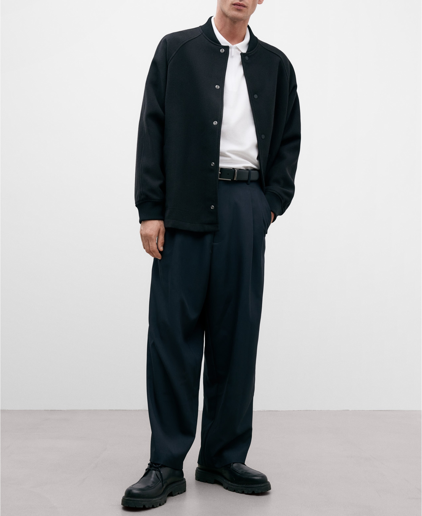 Mercerised cotton polo shirt for men image number 1