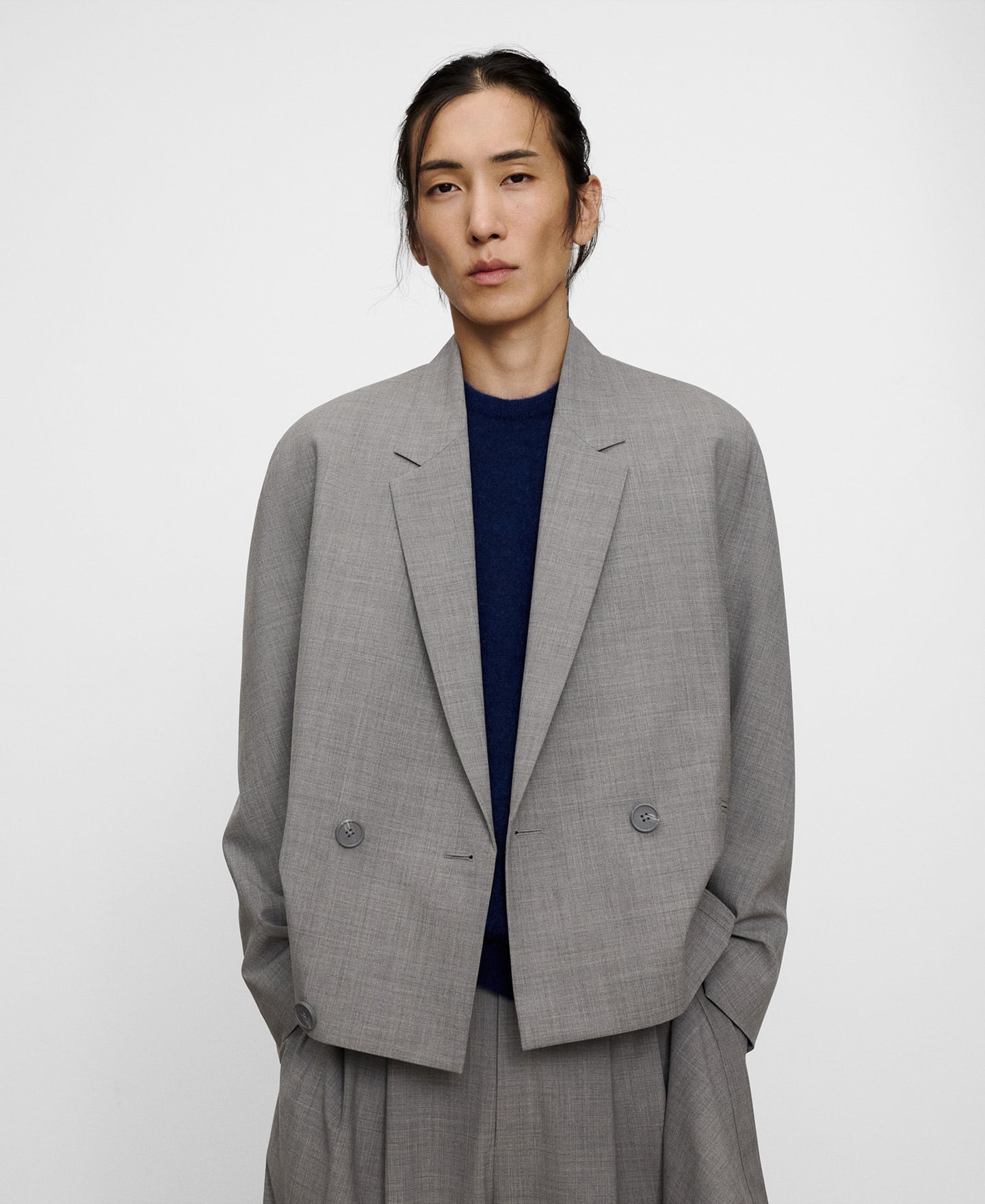 Strukturierter, boxiger Blazer image number 0