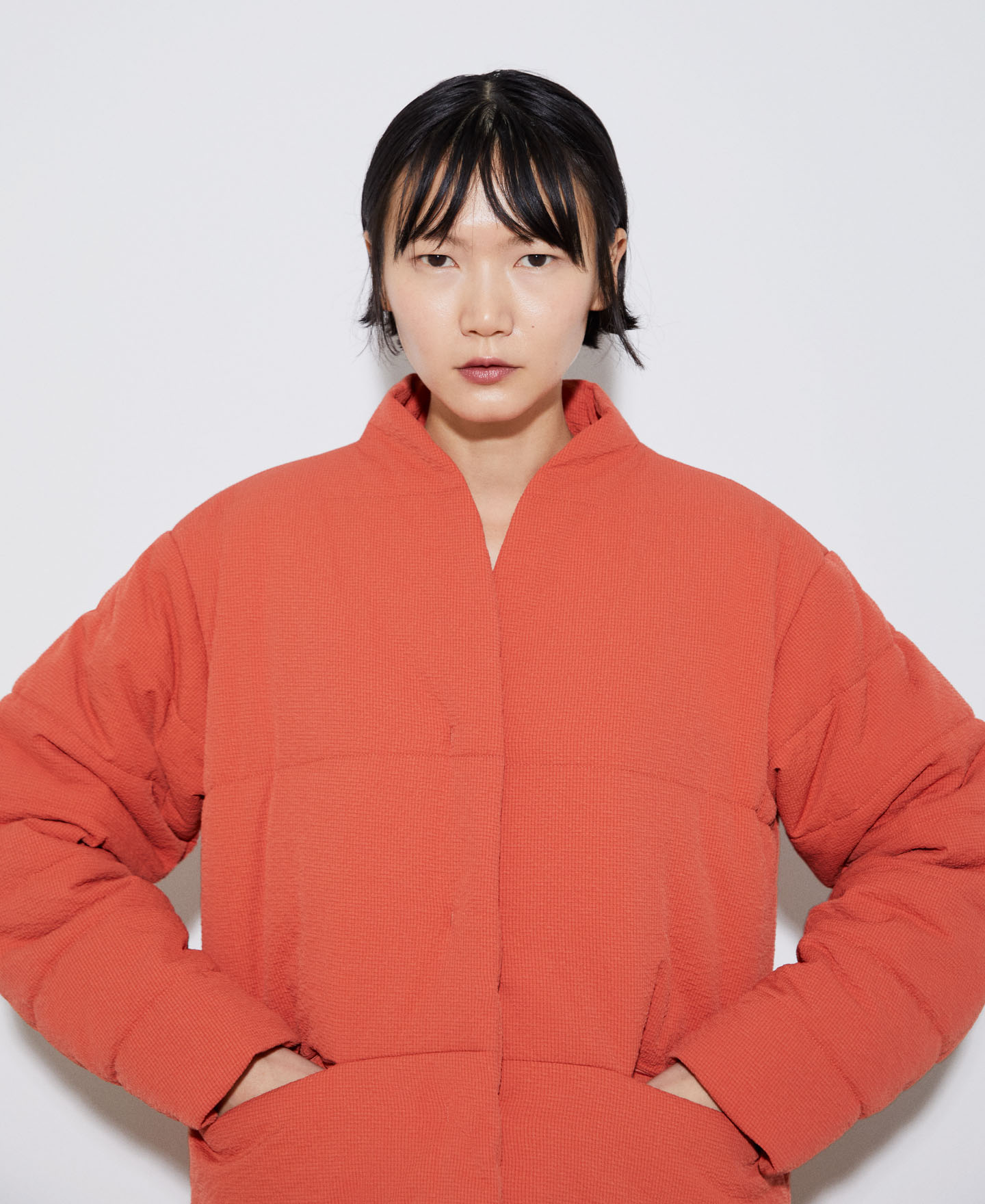 Padded short coat in polyester image number 3