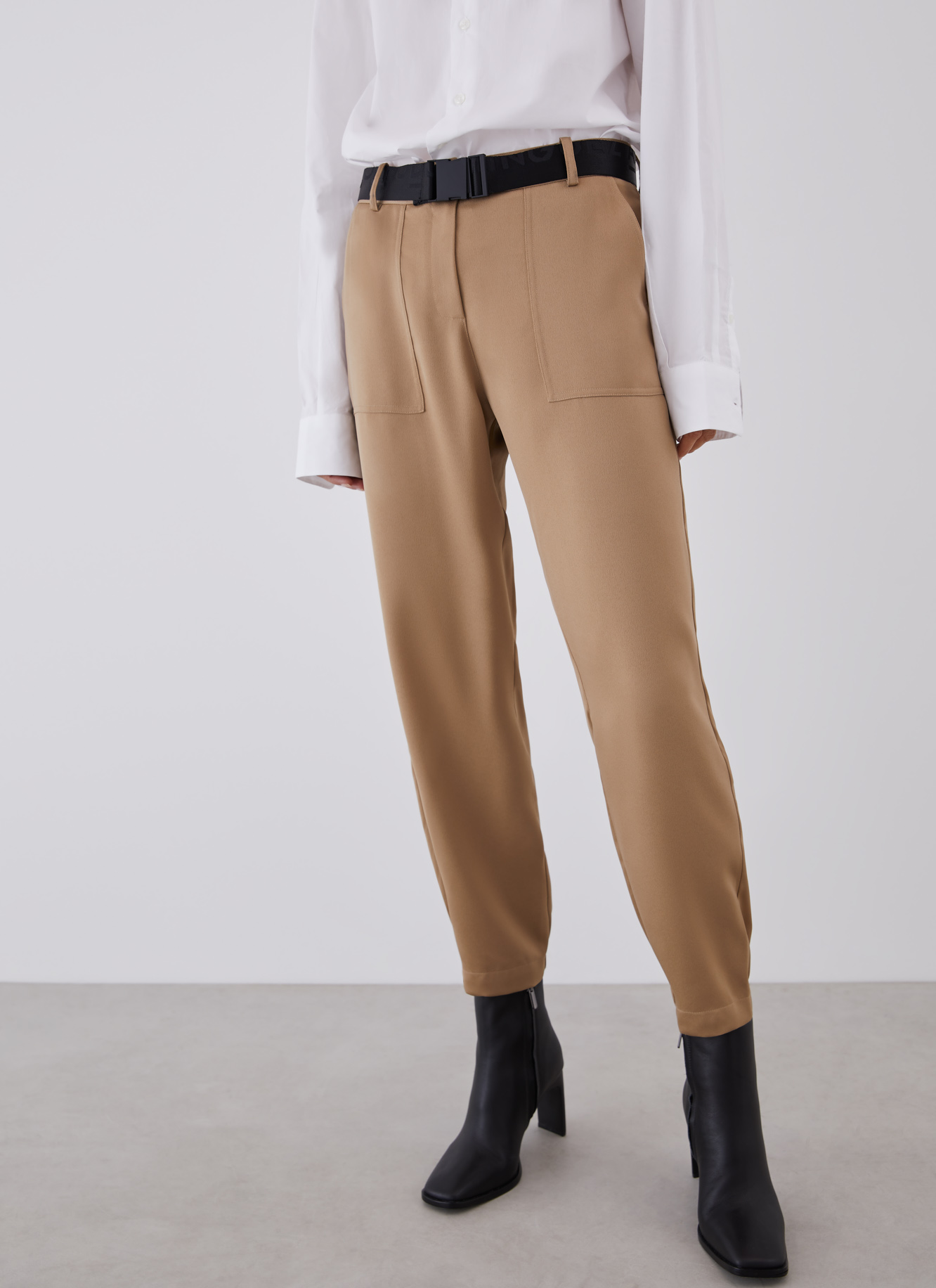 Cargo style trousers with elastic ankle image number 0