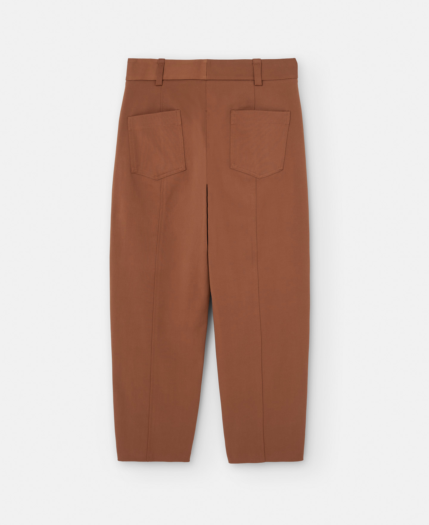 Ecru carrot cut trousers image number 5