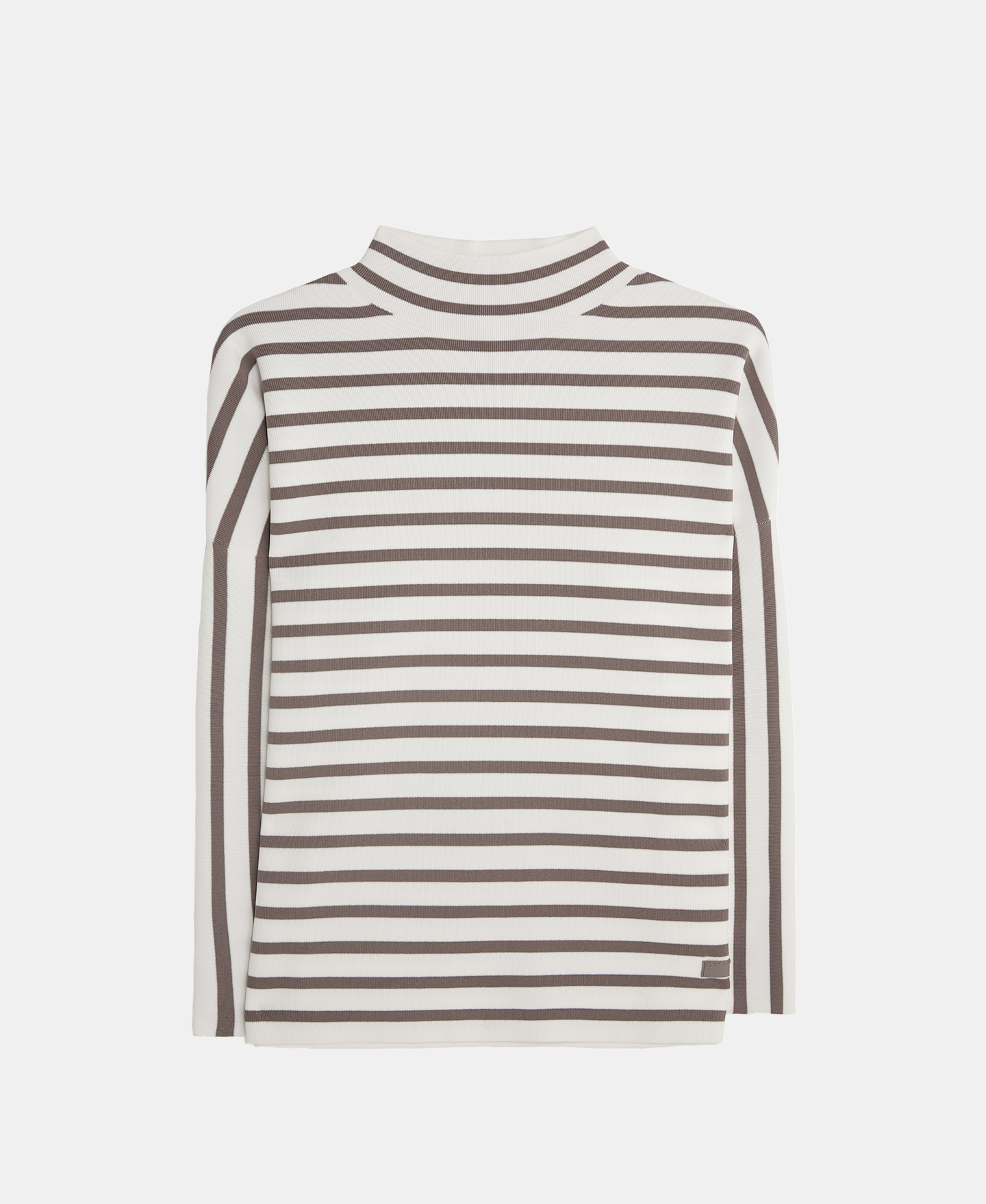 Striped sweater in cerrojillo knitted image number 4