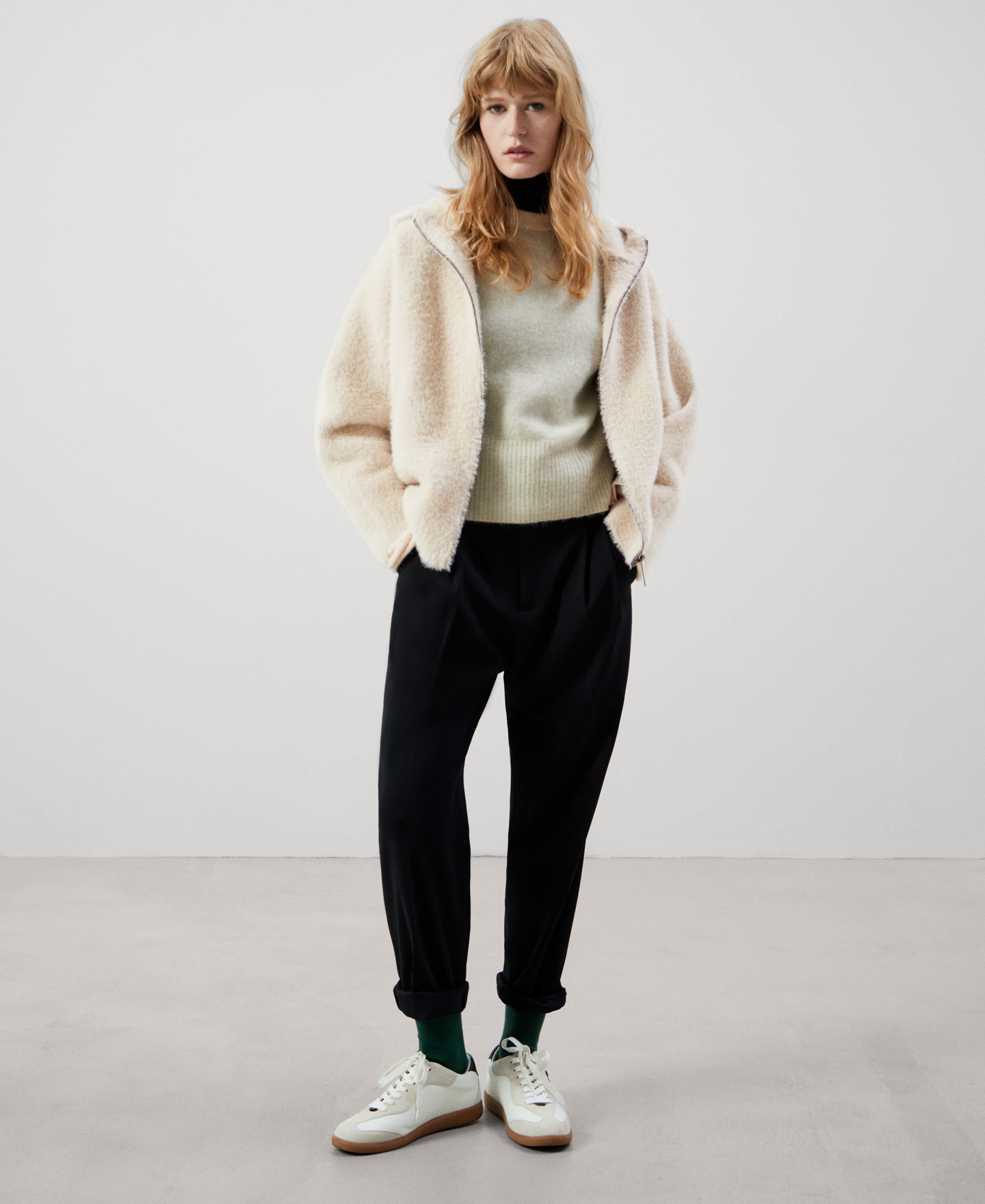 Nylon hooded jacket image number 1