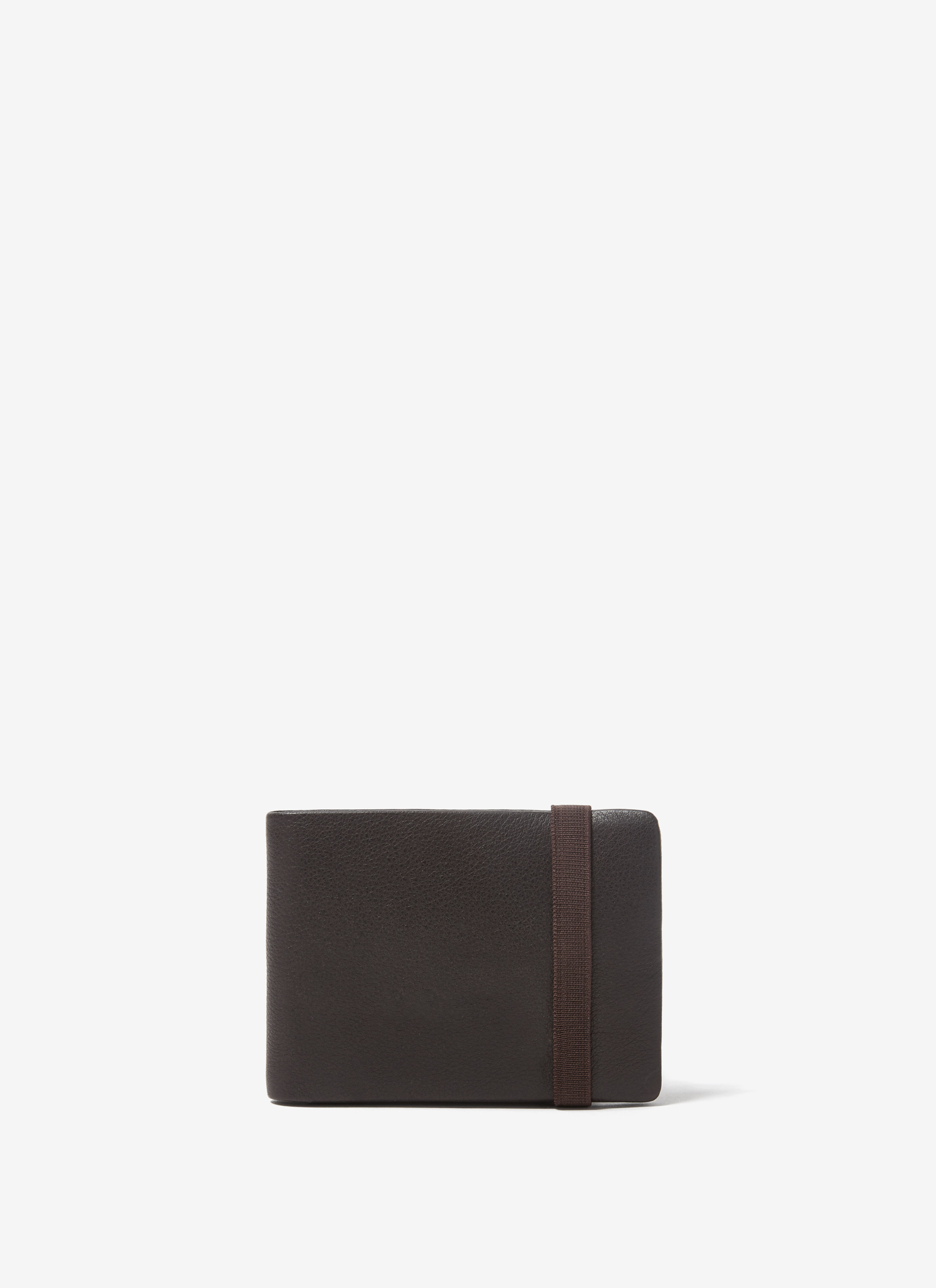 Leather wallet with elastic closure image number 0